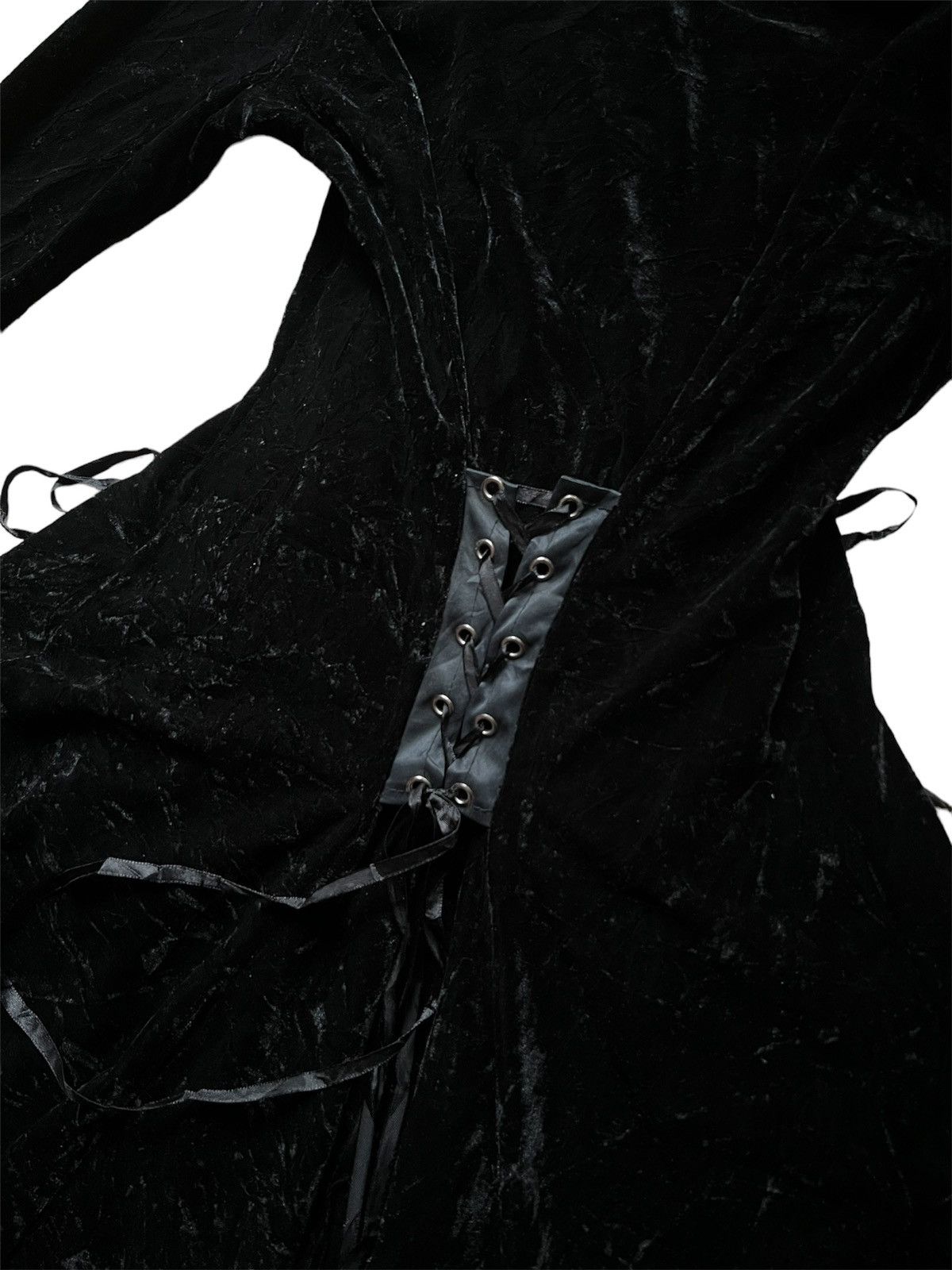 Japanese Brand Vintage Japanese princess goth velvet top 🧛🏻‍♀️🖤 Size XS / US 0-2 / IT 36-38 - 15 Thumbnail