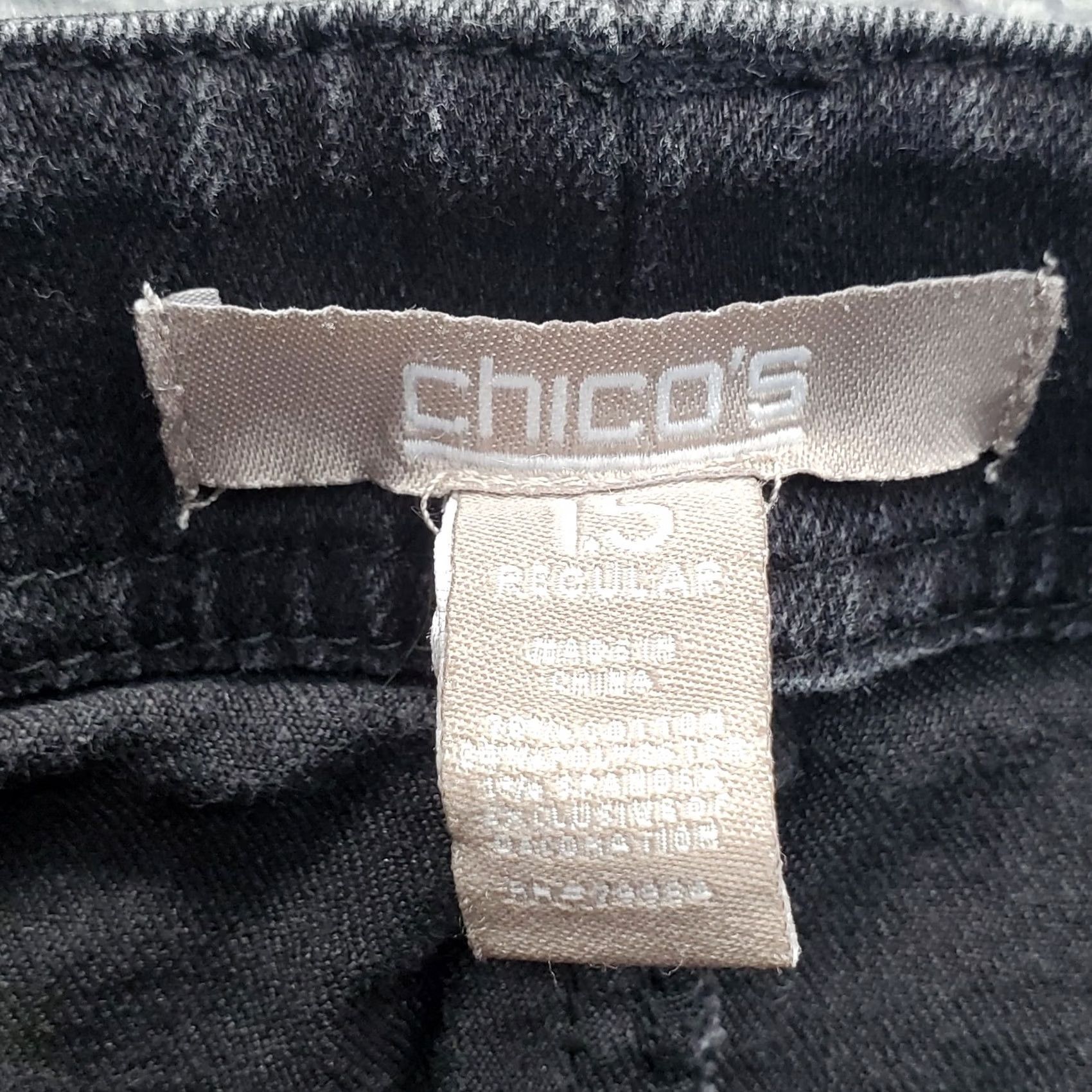 Vintage Chico's Jeans Women Medium Black Denim Dark Wash Straight 5-Pocket Size 32" / US 10 / IT 46 - 7 Thumbnail