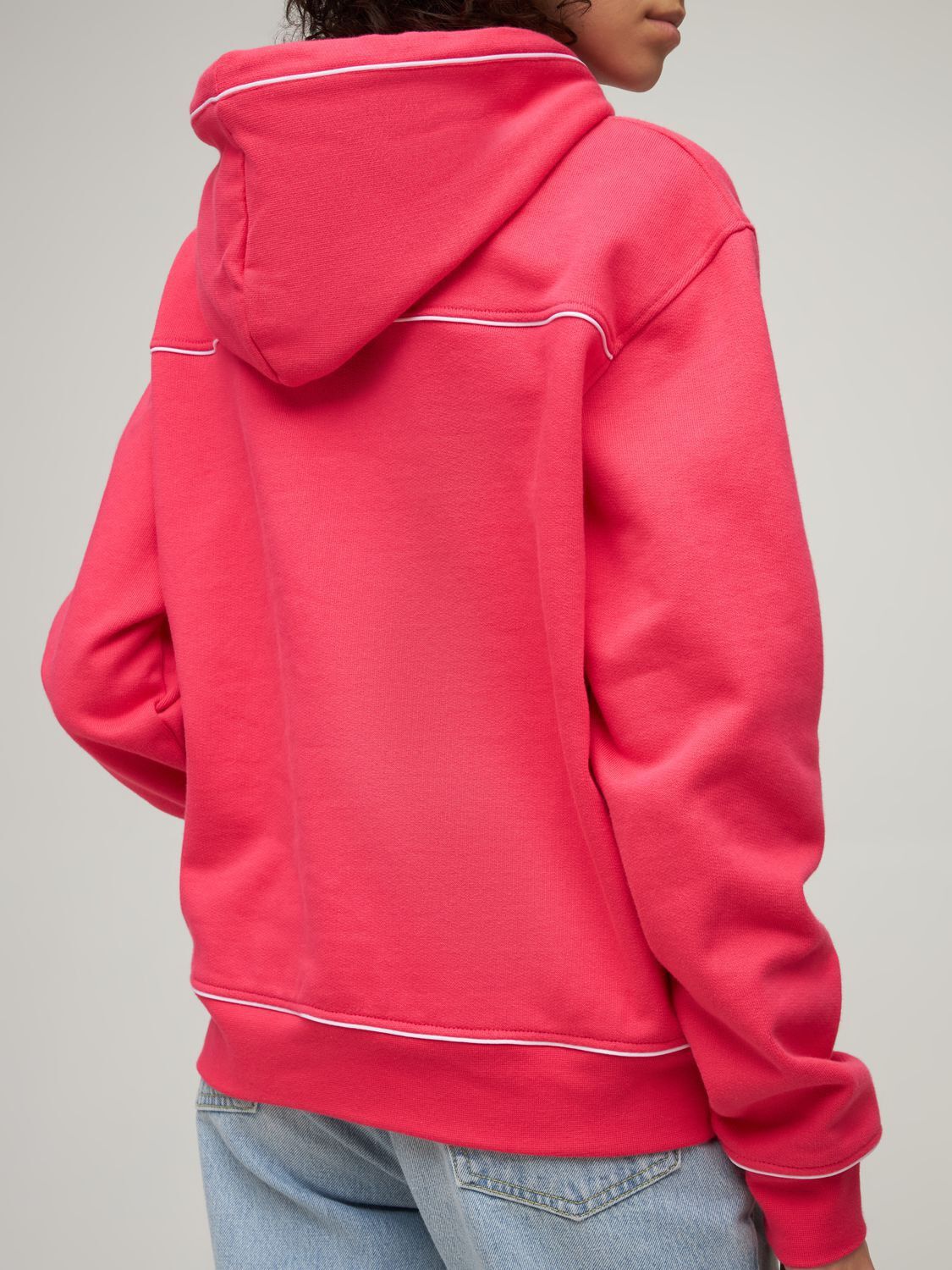 Jacquemus Pink Le Sweatshirt Vague Wave Logo Hoodie Size XS / US 0-2 / IT 36-38 - 2 Thumbnail