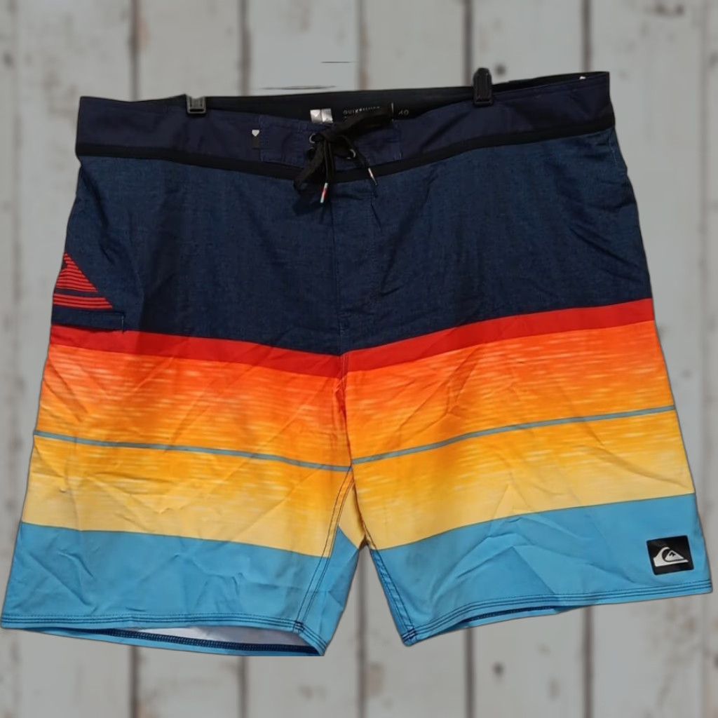 Quiksilver Quiksilver Board Shorts Swim Trunks Men 40 Colorblock Black Multi-Color Retro 40s Board Shorts Mens Size US 40 / EU 56 - 1 Thumbnail