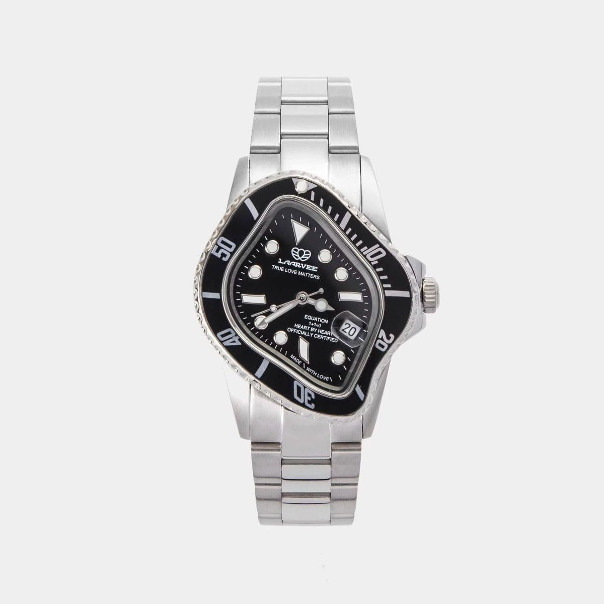 Laarvee Crash Watch PEA001 - Silver Black Bezel Black Dial | Grailed