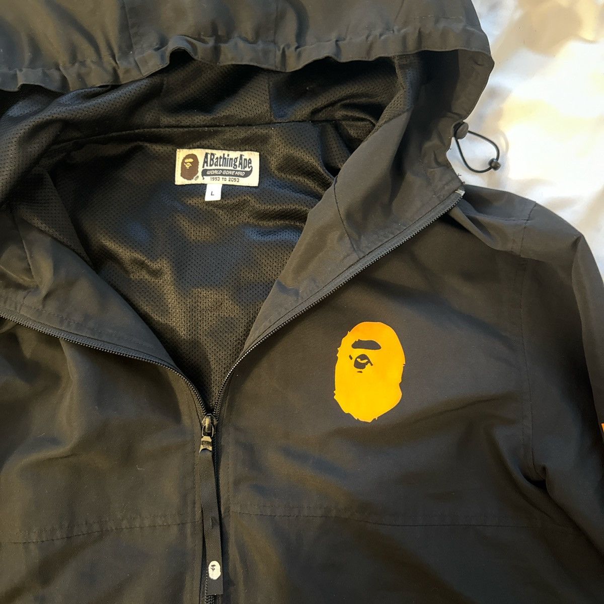 Bape Bape light jacket - black with orange logo - L Size US L / EU 52-54 / 3 - 2 Thumbnail