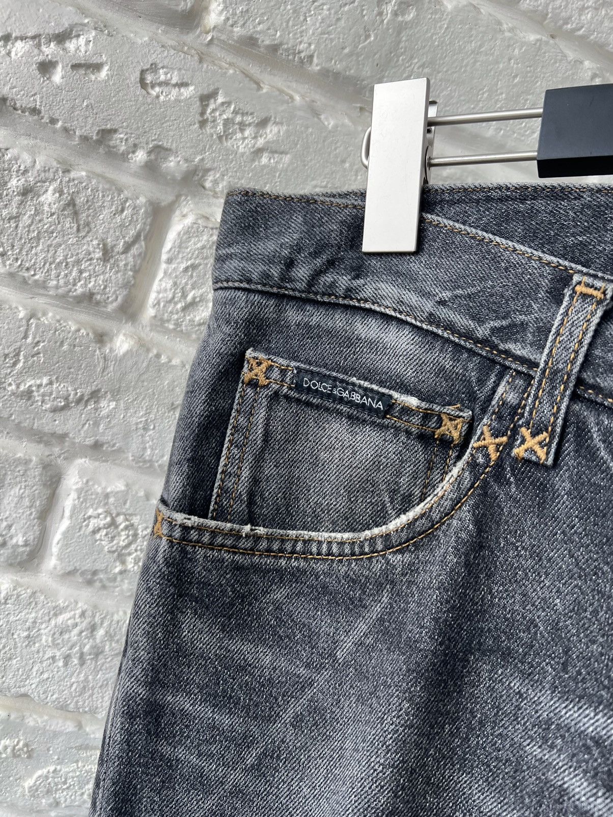 Dolce & Gabbana Dolce&Gabbana Washed Logo Denim Jeans size 48 Size US 32 / EU 48 - 5 Thumbnail