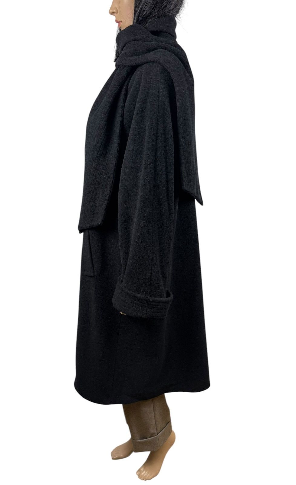 Escada Escada By Margaretha Ley Wool Overcoat Scarf Decor DE40 IT46 Size L / US 10 / IT 46 - 6 Thumbnail