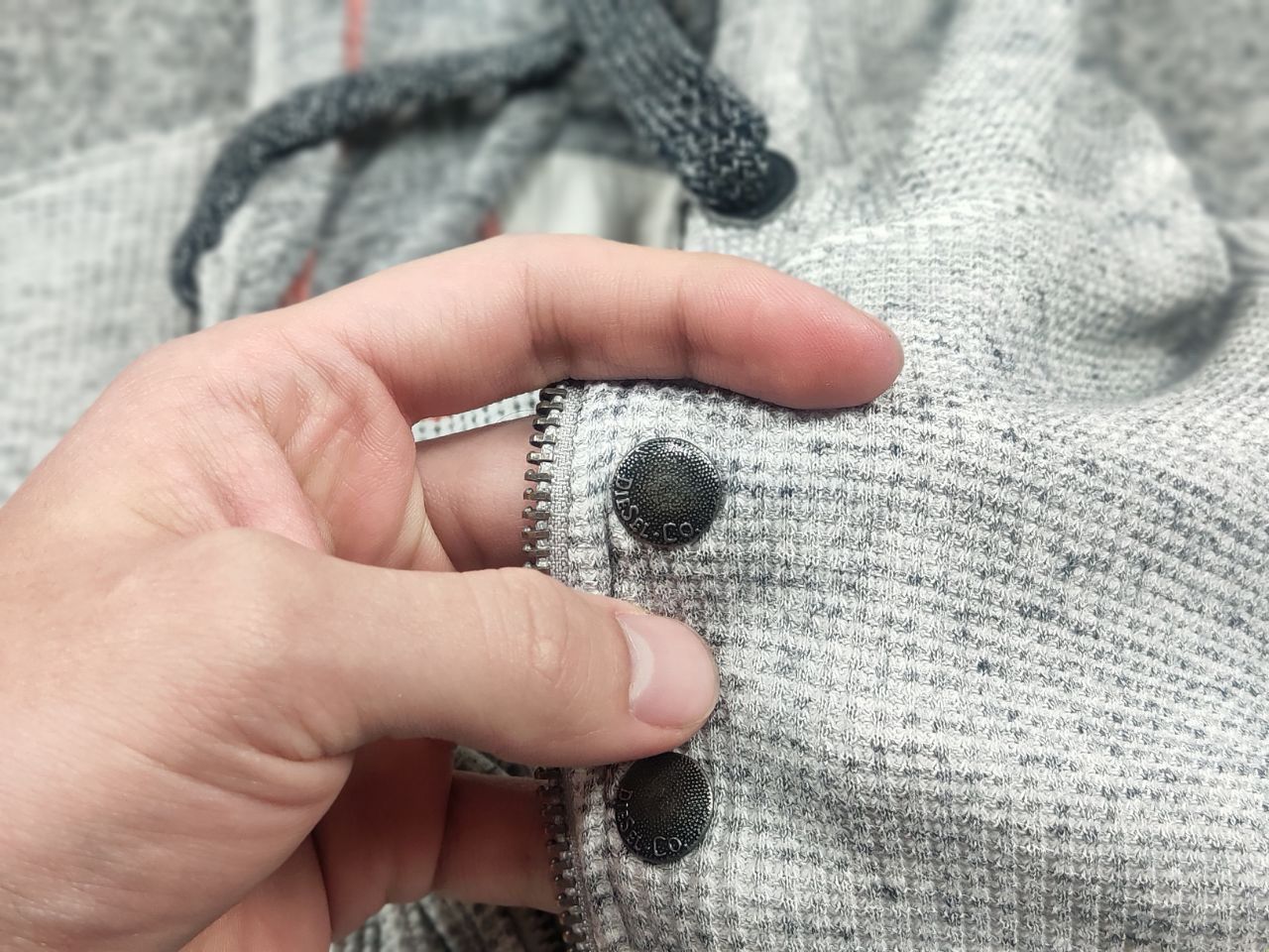Diesel Vintage Diesel Logo Y2K Grey Cotton Structure Zip Hoodie Size US L / EU 52-54 / 3 - 13 Thumbnail