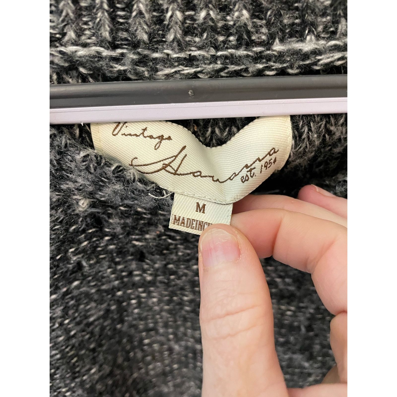 Vintage Havana Vintage Havana Gray and Black distressed open back sweater,M Size M / US 6-8 / IT 42-44 - 2 Thumbnail