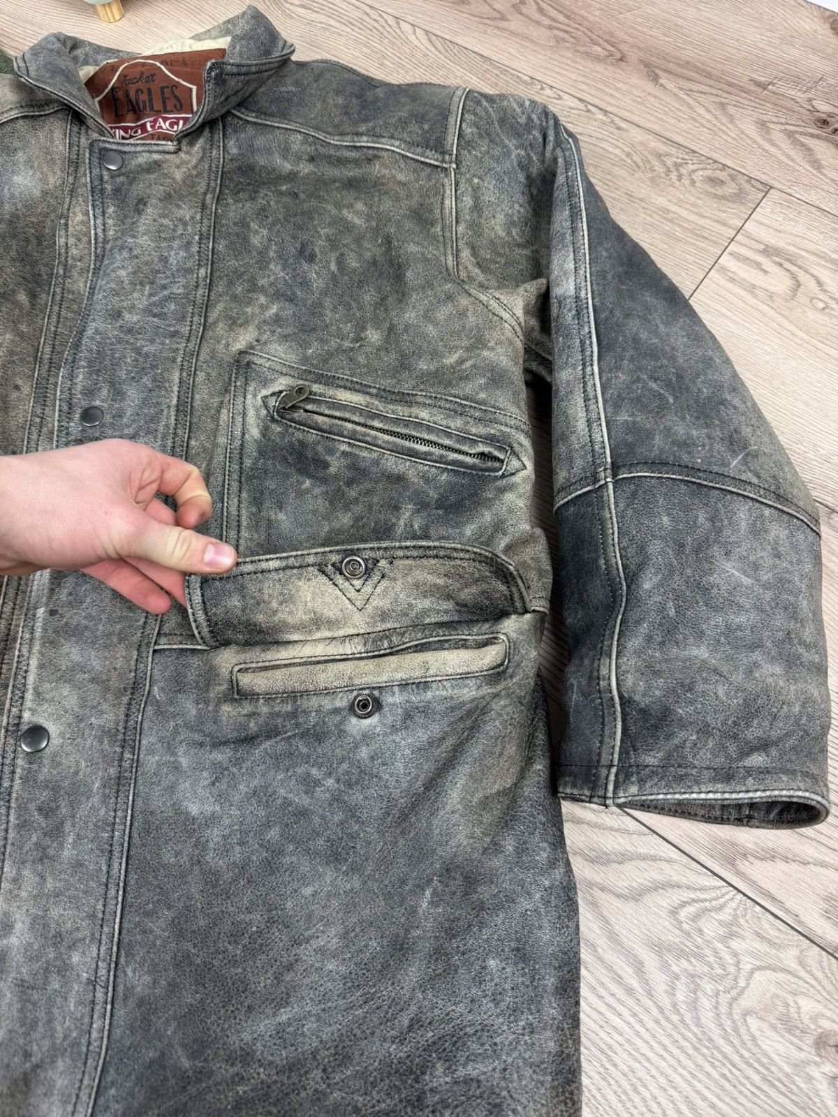 Vintage Flying Eagle Vintage avant garde Japan brand leather jacket Size US L / EU 52-54 / 3 - 6 Thumbnail