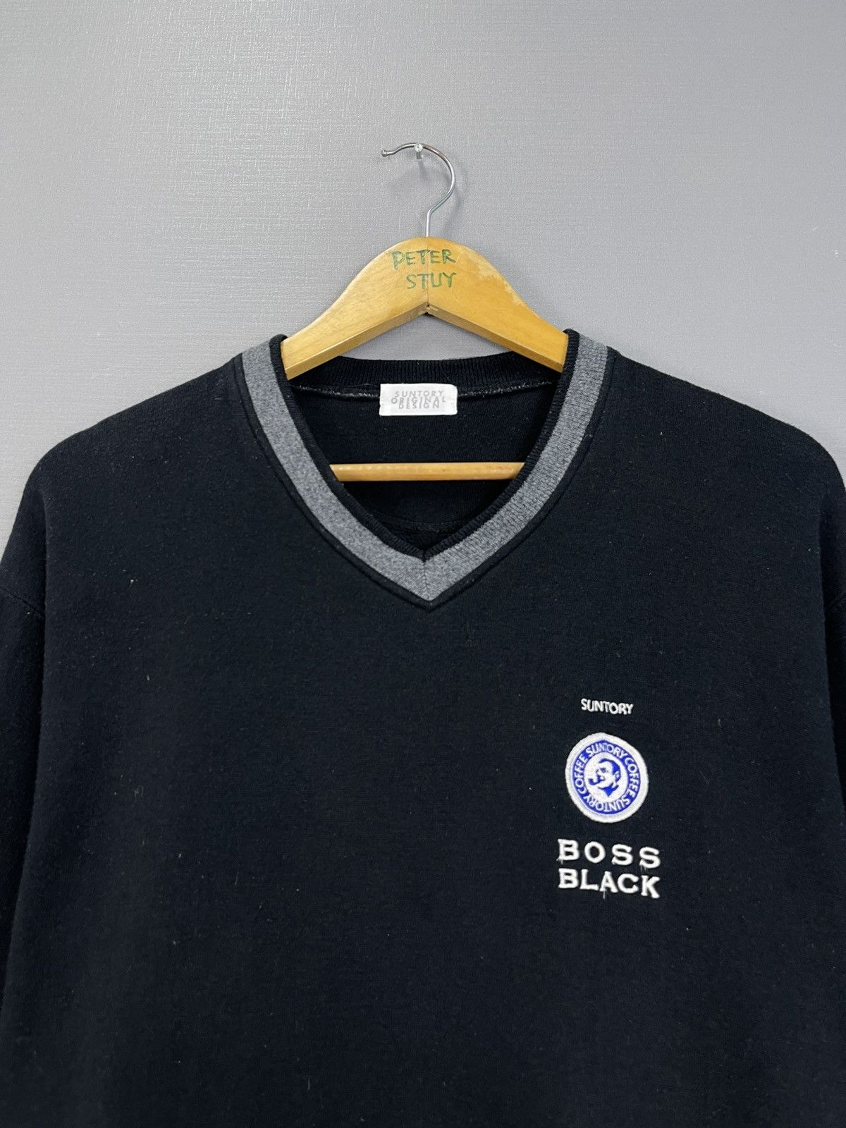 Vintage Vintage Vneck Suntory Coffee Boss Black Size US S / EU 44-46 / 1 - 5 Thumbnail