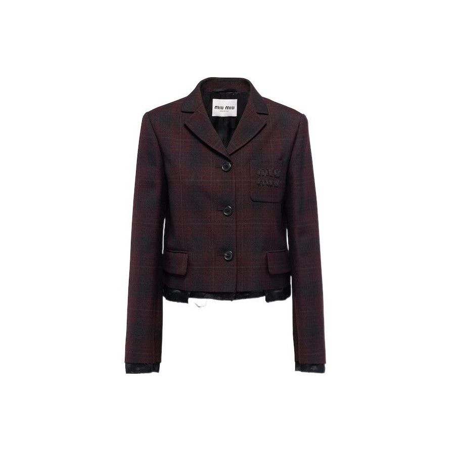 Miu Miu Miu Miu Tartan Plaid Jacket Size 40 Size S / US 4 / IT 40 - 1 Thumbnail