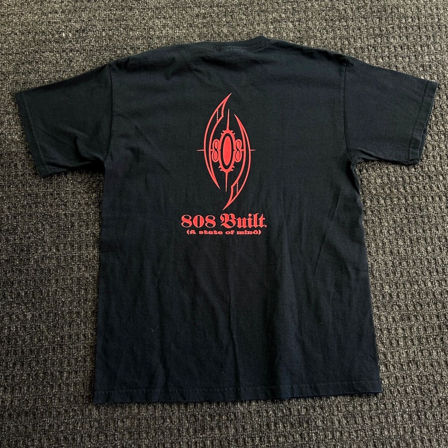 Gildan Vintage 808 Built A State of Mind Shirt M Black Hawaii Hawaiian Aloha 90s y2k - Mens Size US M / EU 48-50 / 2 - 2 Thumbnail