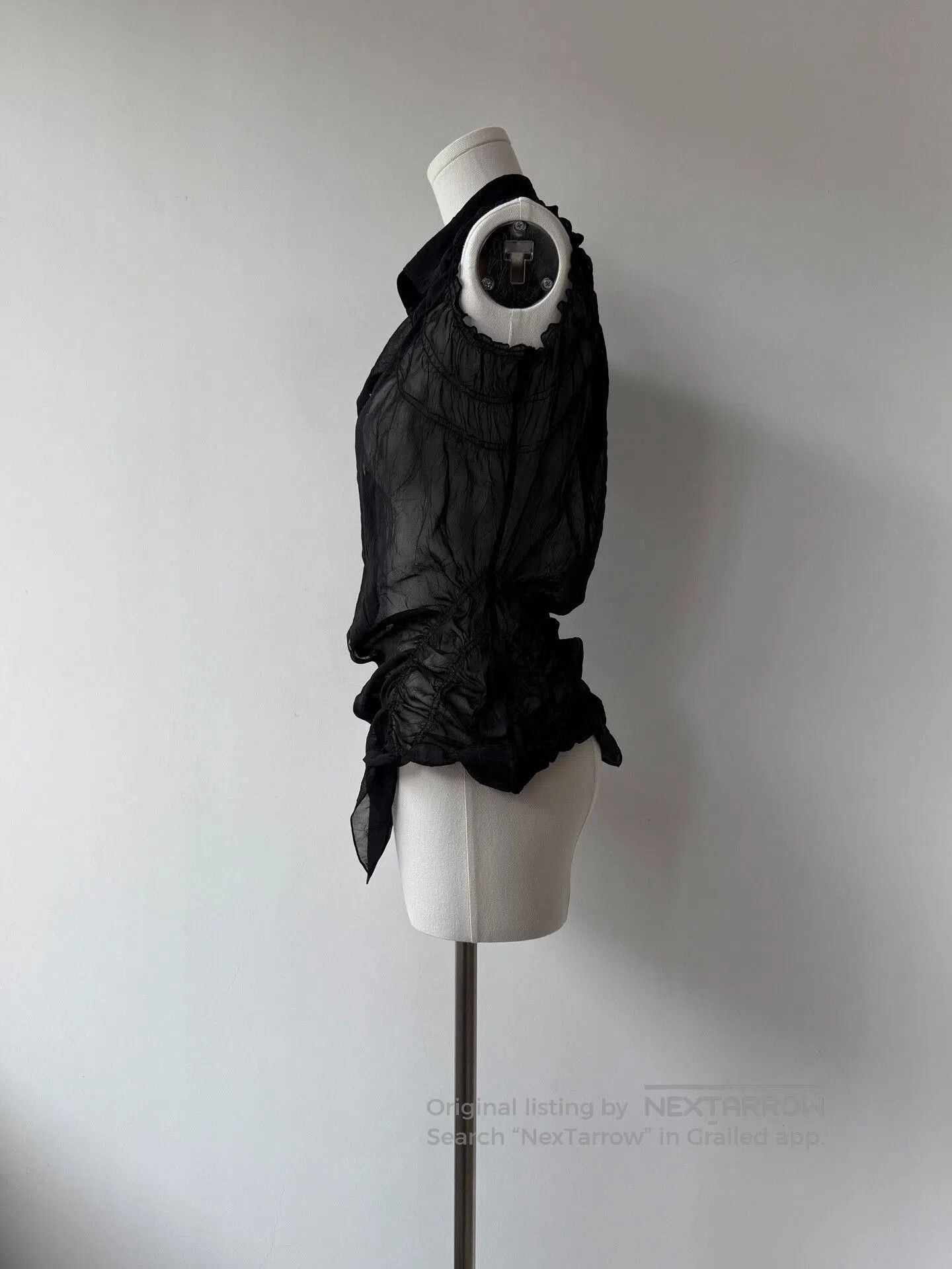 Jean Paul Gaultier Jean Paul Gaultier Sheer Black Sleeveless Top. Size S / US 4 / IT 40 - 5 Thumbnail