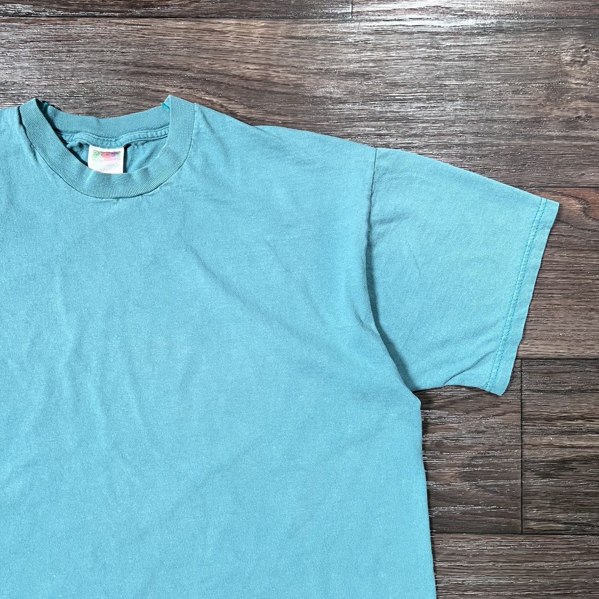 Fruit Of The Loom Vintage blank 1990s sun faded fruit of the loom boxy T-shirt Size US XL / EU 56 / 4 - 2 Thumbnail