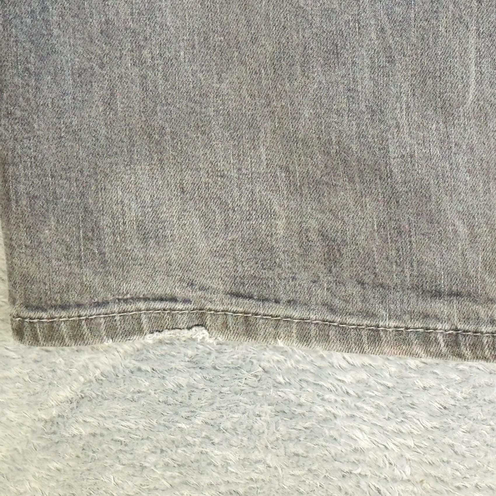 Levi's Levi's 514 Jeans Mens 36x30 Gray Light Wash Straight Denim Stretch Zip Fly Size US 36 / EU 52 - 6 Thumbnail