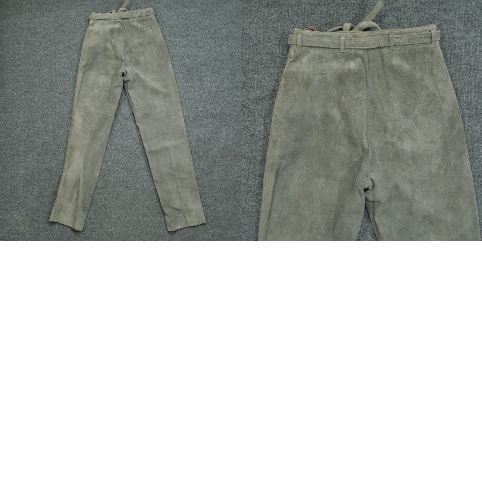 Ben Sherman VINTAGE Bermans Pants Womens 8 26x32 Grey Suede Leather Western 60s Size 30" / US 8 / IT 44 - 8 Thumbnail