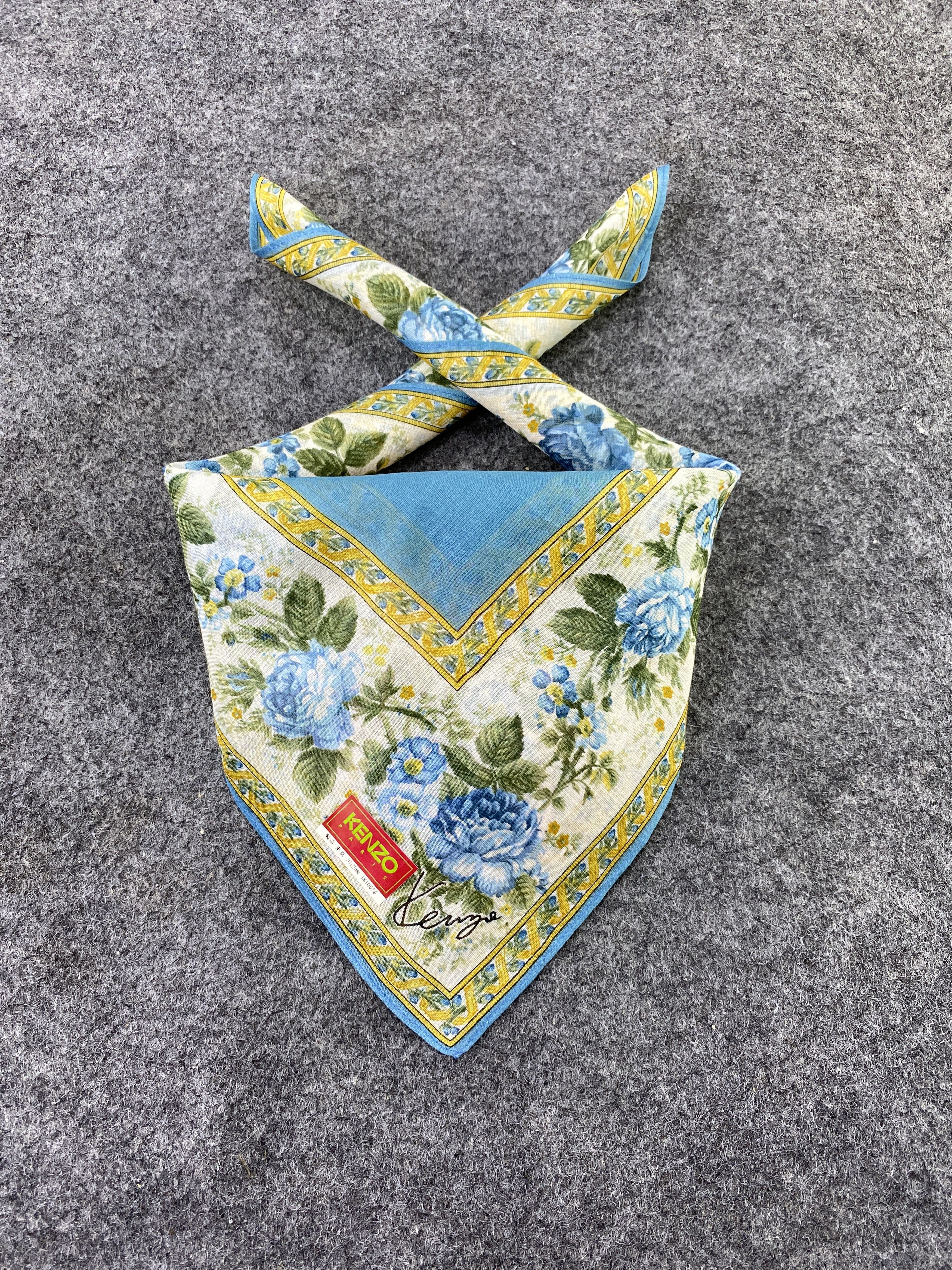 Kenzo × Vintage Kenzo Handkerchief / Bandana / Neckerchief / Headscarf-B189 Size ONE SIZE - 2 Thumbnail