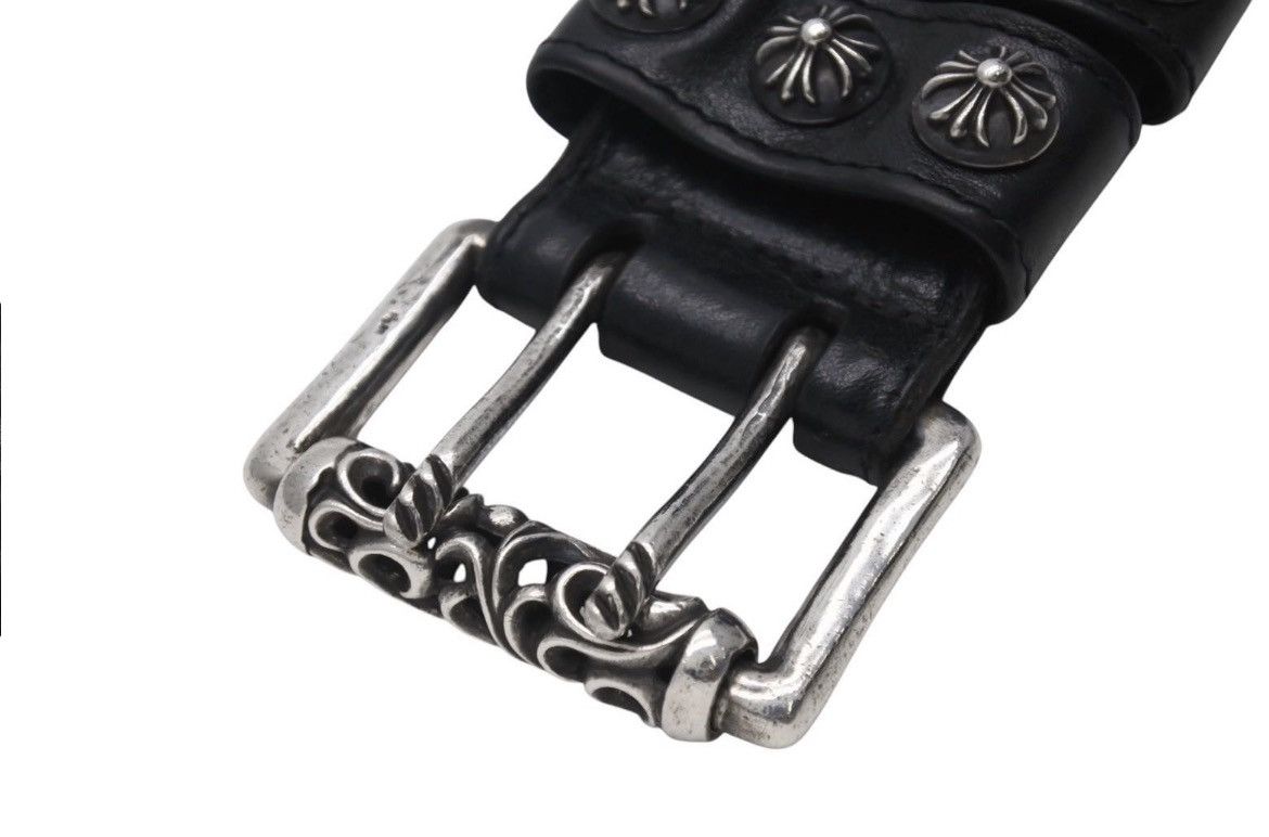 Chrome Hearts Chrome Hearts Double pin roller belt Leather Belt Silver Size ONE SIZE - 3 Thumbnail