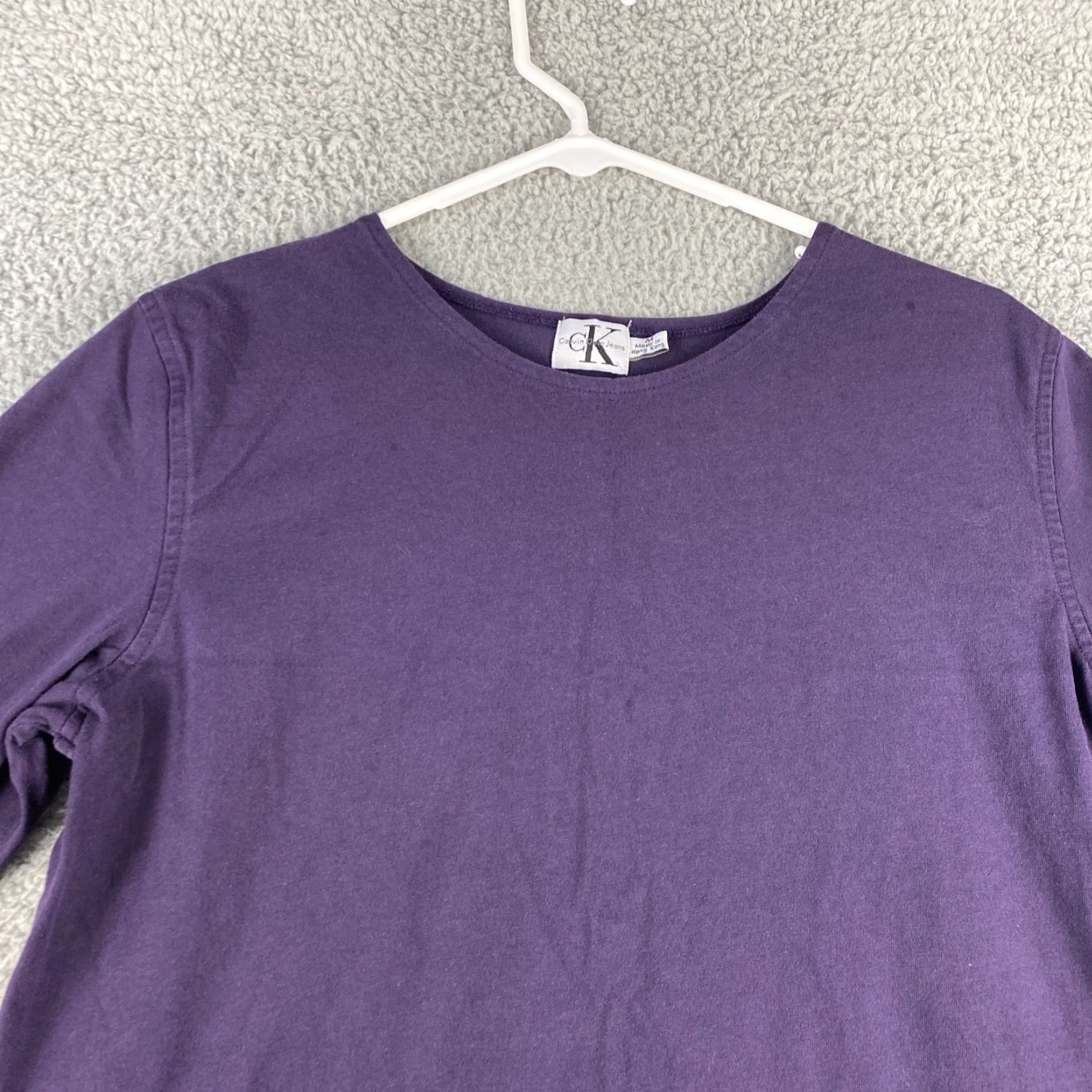 Calvin Klein Calvin Klein Women Blouse Top Long Sleeve Purple Size M Tunic Long Sleeve Wide Size M / US 6-8 / IT 42-44 - 2 Thumbnail