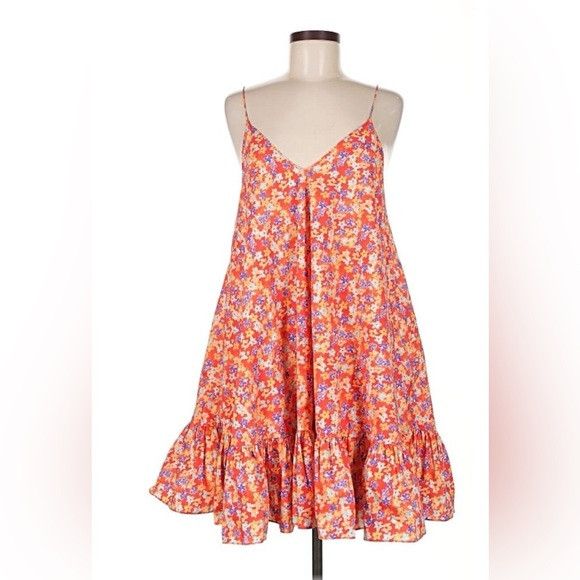 CAROLINE CONSTAS Caroline Constas Kids Floral Dress in Orange and Purple Size M / US 6-8 / IT 42-44 - 1 Thumbnail