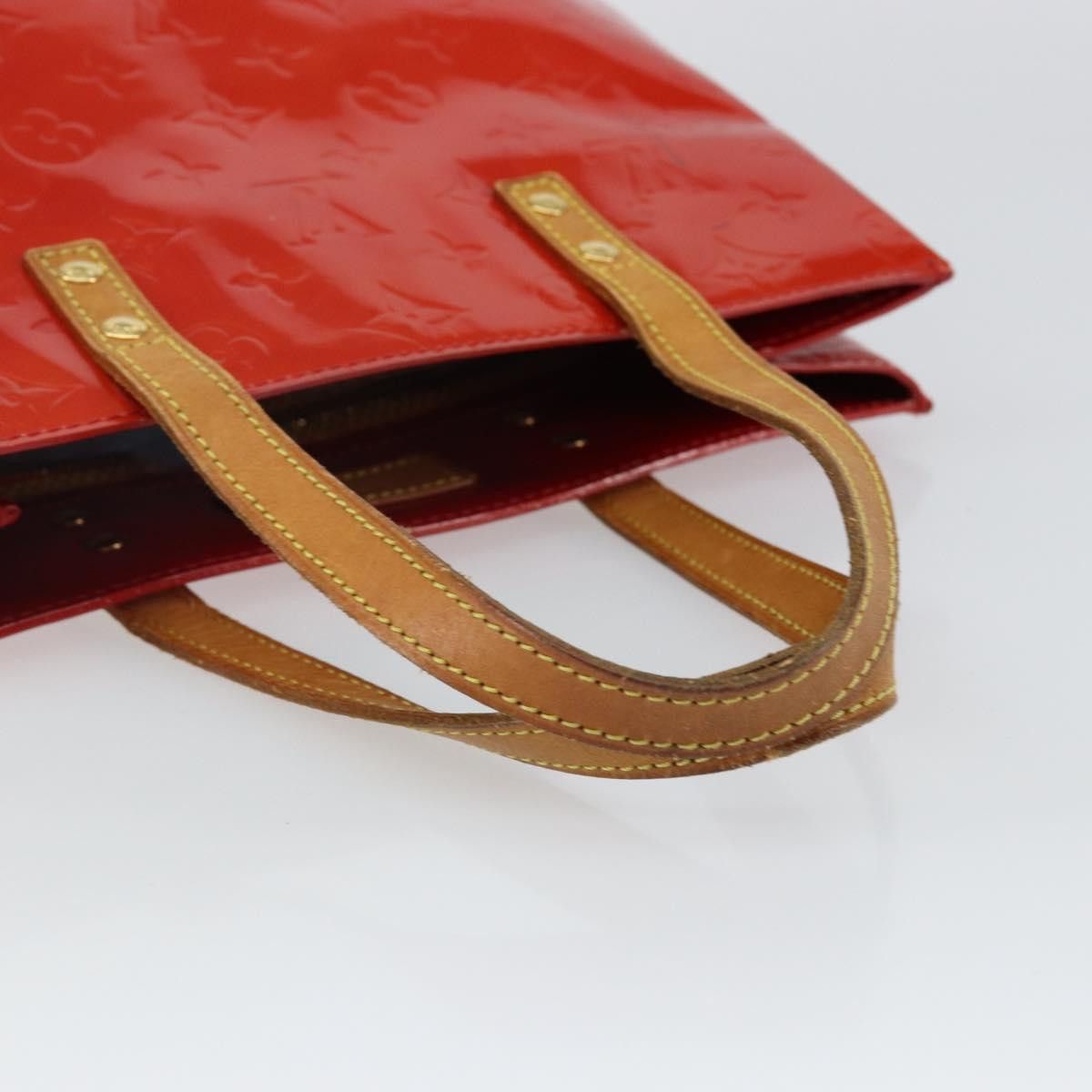 Louis Vuitton LOUIS VUITTON Monogram Vernis Reade MM Hand Bag Red Rouge Size ONE SIZE - 7 Thumbnail