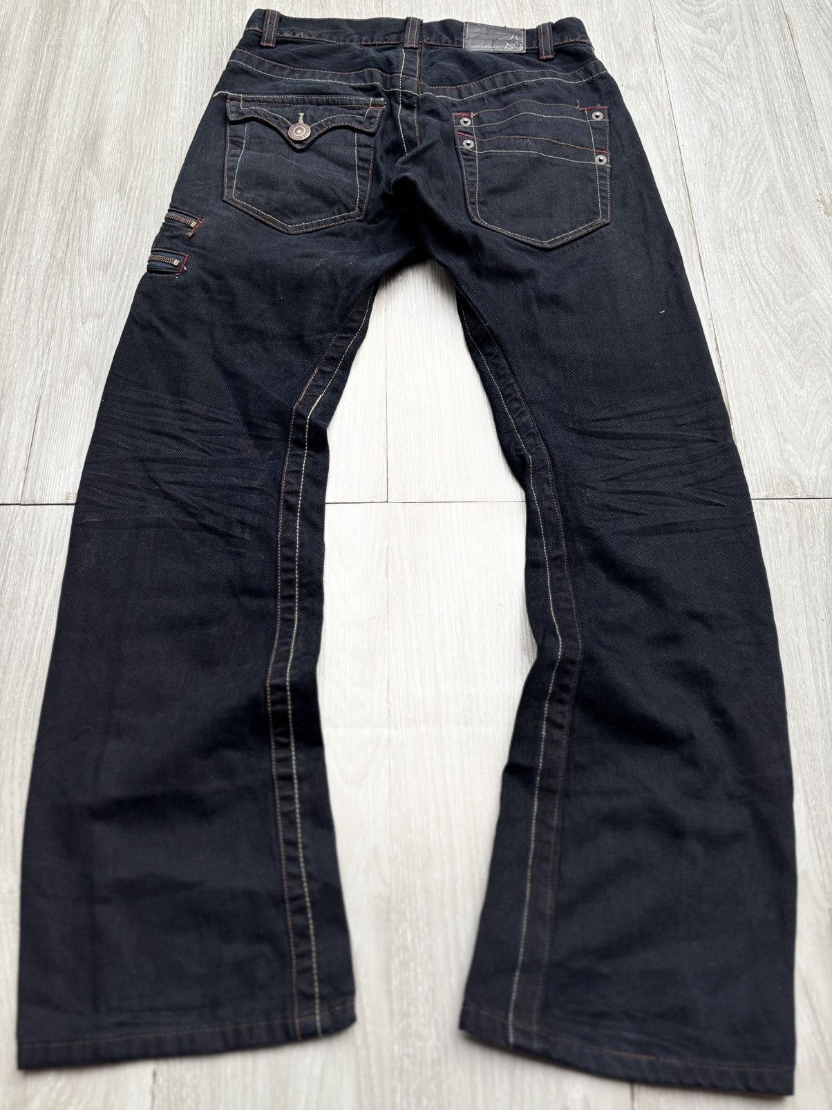Japanese Brand Ratle trapp tribal flare jeans Size US 29 - 8 Thumbnail