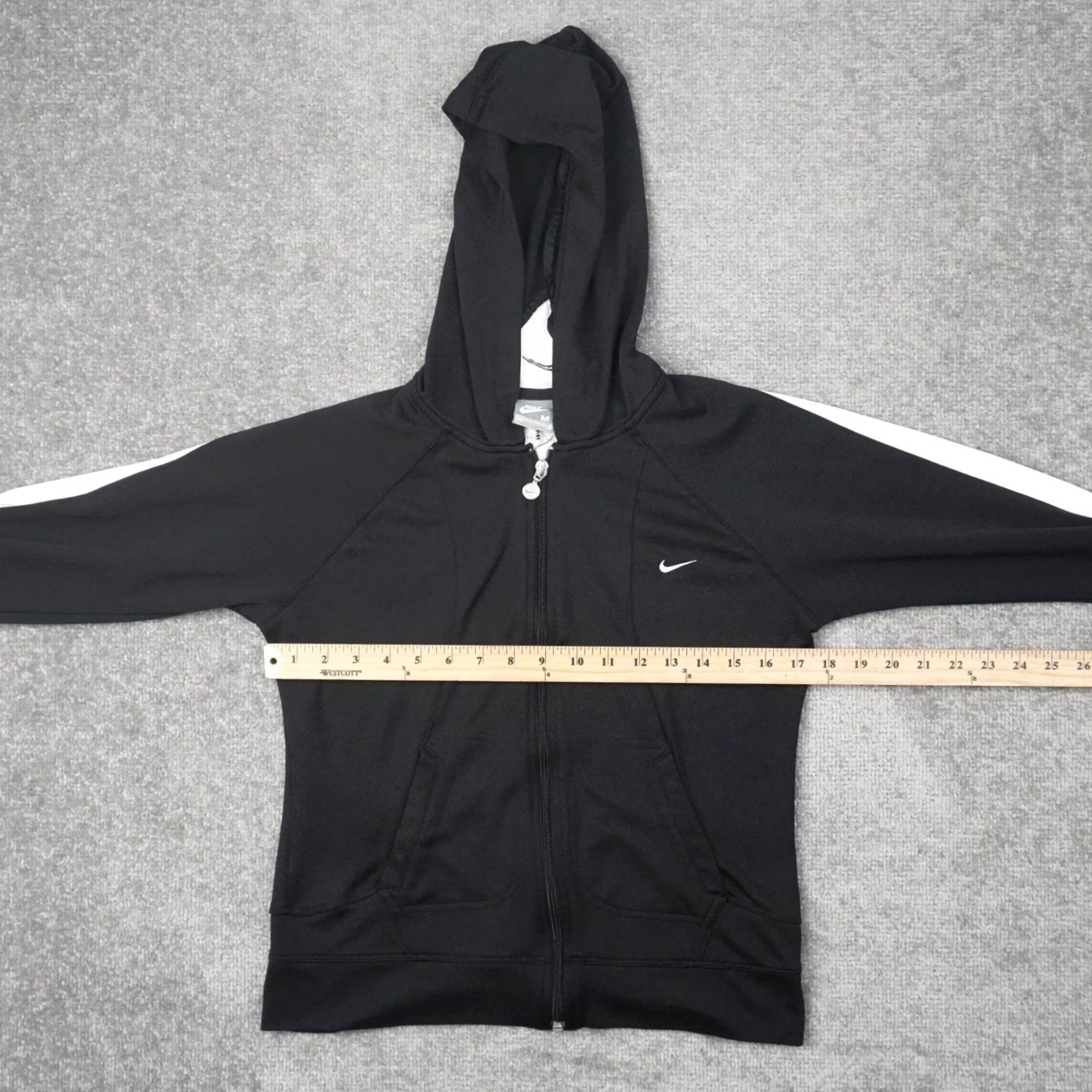 Nike Nike Full Zip Womens Medium Black Long Sleeve Hooded Jacket Size M / US 6-8 / IT 42-44 - 4 Thumbnail