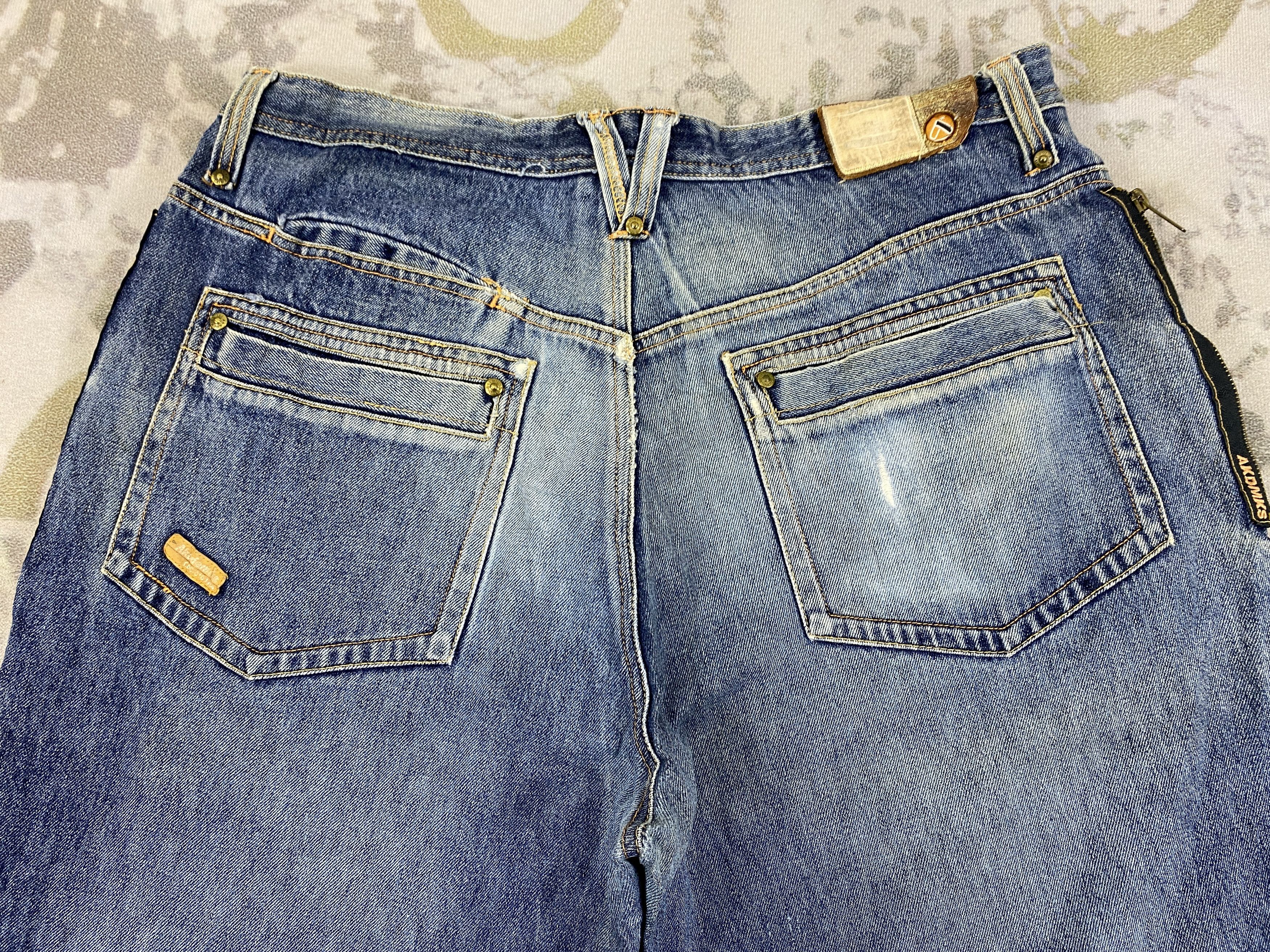 Akademiks Akademiks Distressed Blue Baggy Jeans 36x30 Denim- JN3810 Size US 36 / EU 52 - 4 Thumbnail