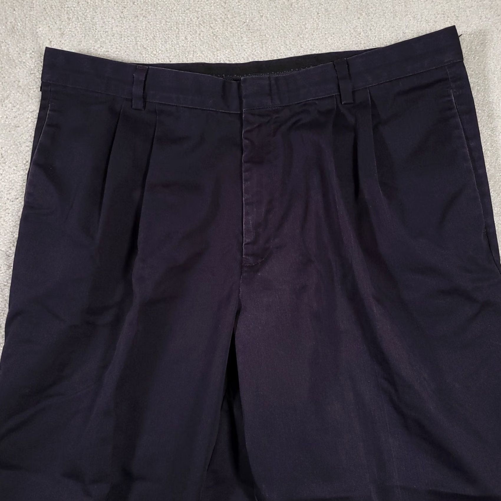 Dockers DOCKERS Pants Mens 38x32 Blue Pleated Stain Defender Straight Leg Cuffed 90s Size US 38 / EU 54 - 3 Thumbnail