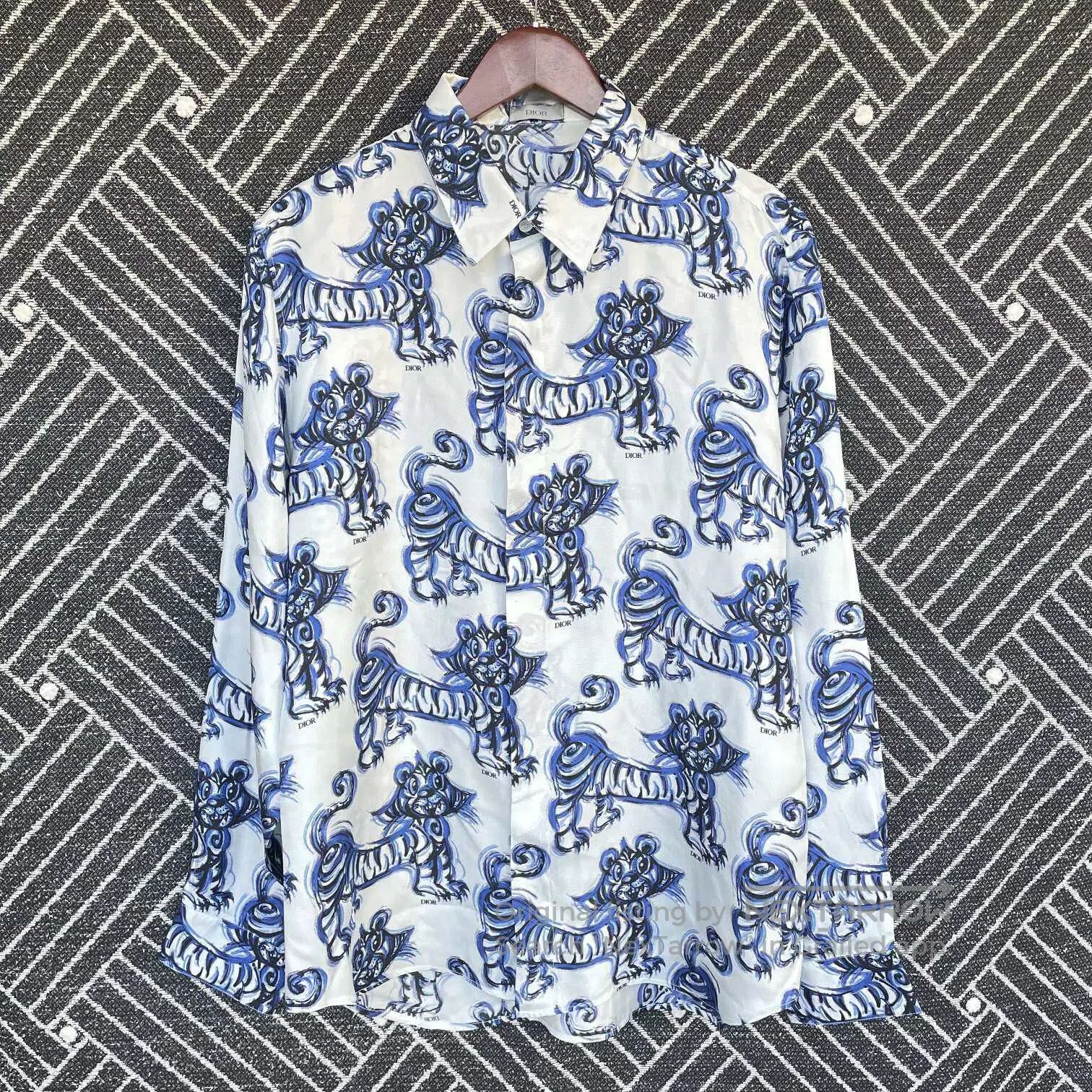 Dior Raymond Pettibon Collab Mona Lisa Print Silk Shirt | Grailed