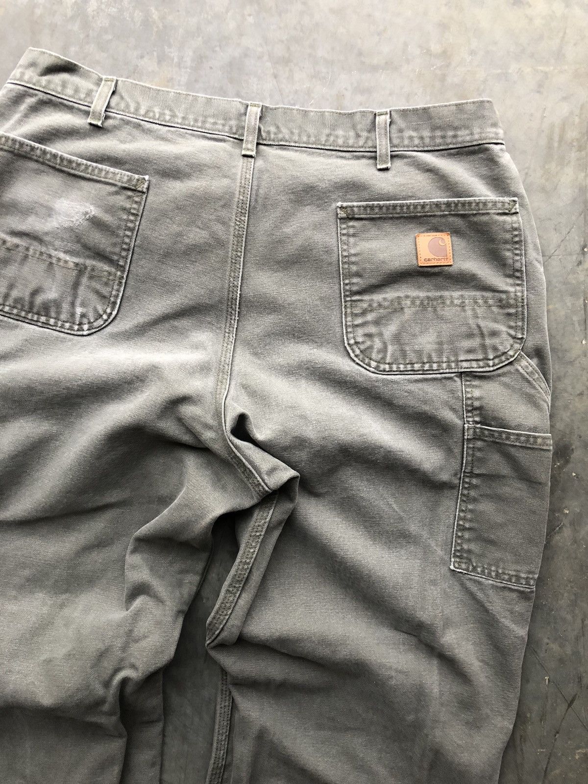 Carhartt × Vintage Vintage faded green Carhartt carpenter pants Size US 40 / EU 56 - 4 Thumbnail