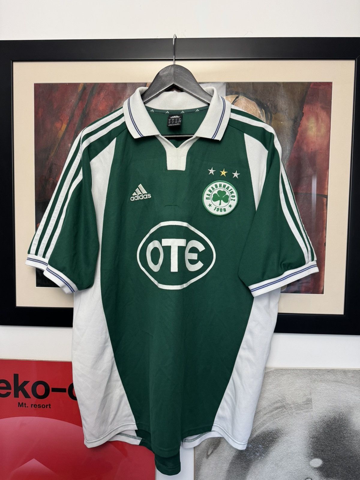 Adidas Panathinaikos Away football shirt 2001 Soccer Adidas Jersey Size US XL / EU 56 / 4 - 1 Thumbnail