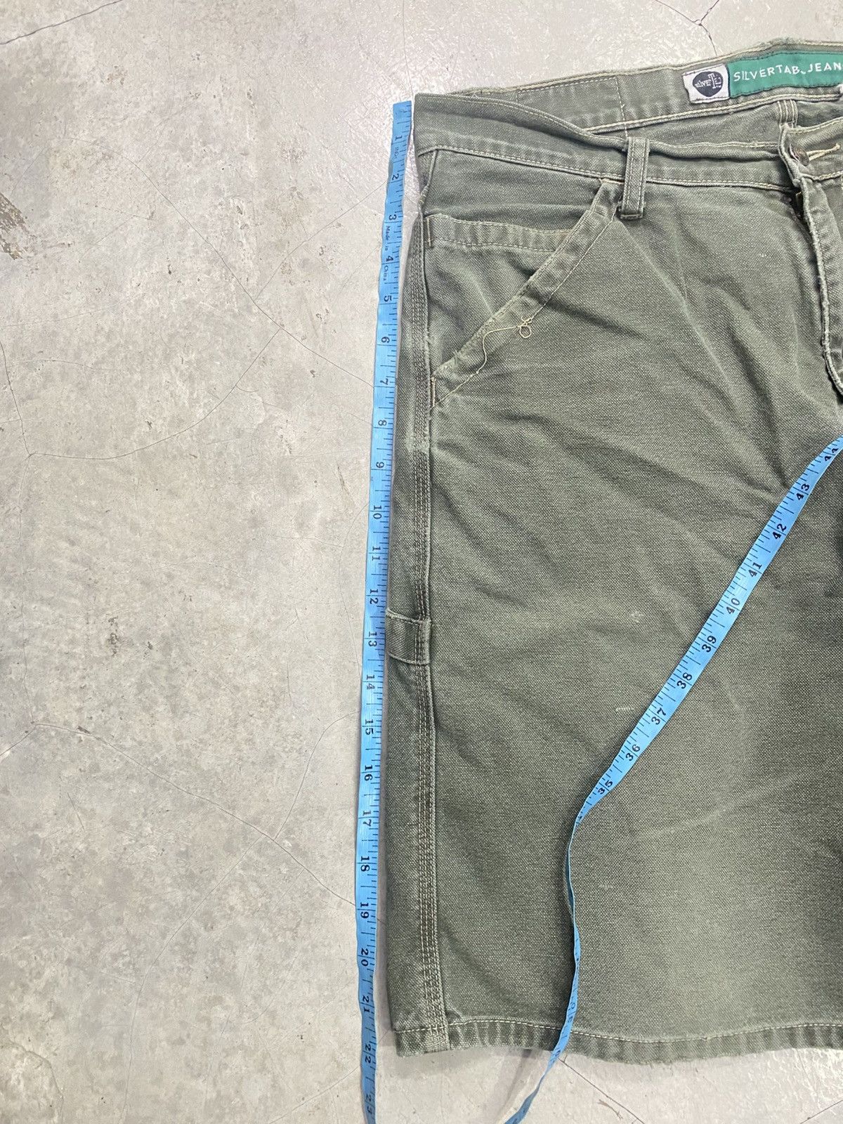 Levi's Vintage Clothing LEVI'S SILVERTAB DUNGAREE SHORTS Size US 33 - 15 Thumbnail