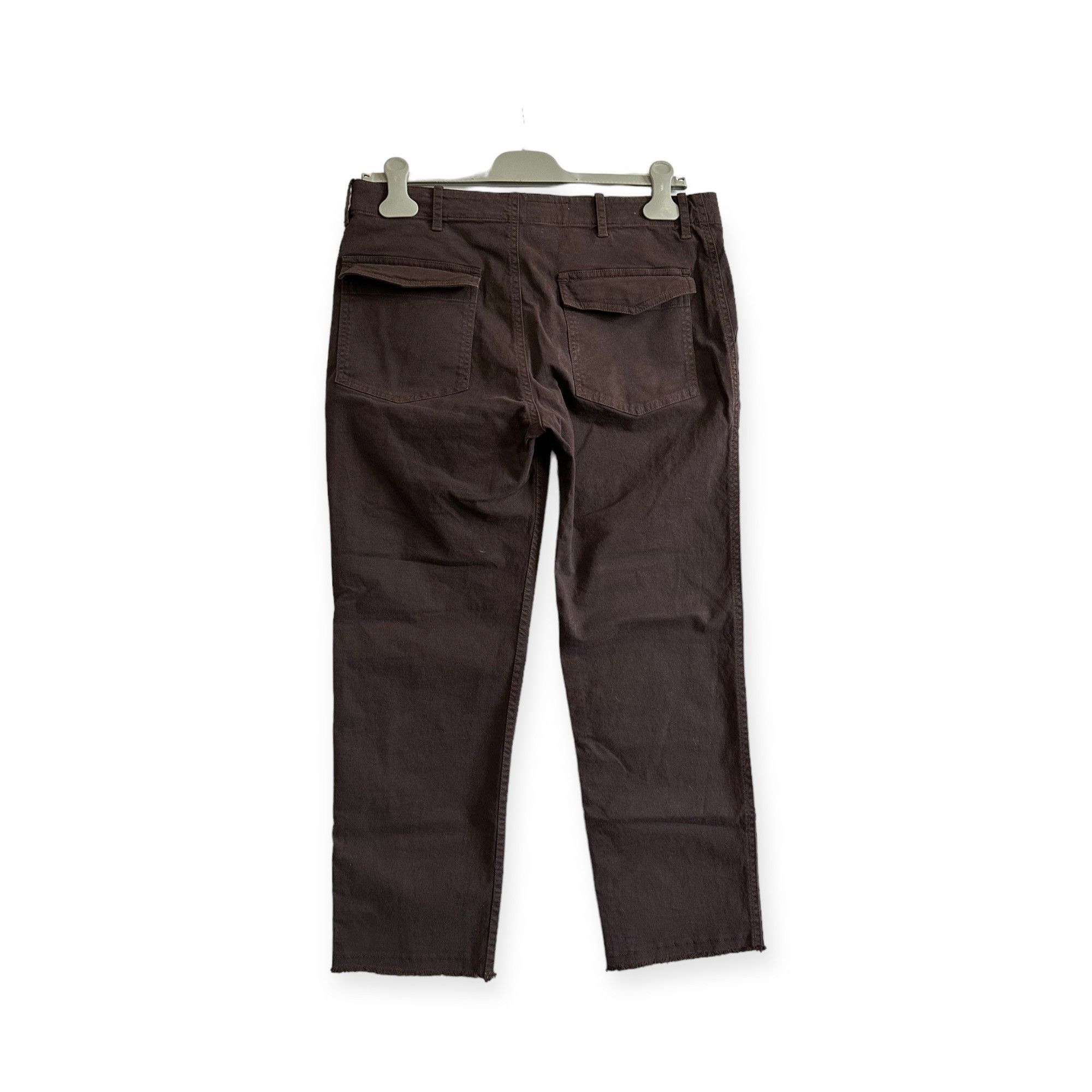 Nili Lotan Nili Lotan Jenna Cropped Raw-Edge Pants, Size 6, Brown Espre Size 28" / US 6 / IT 42 - 2 Thumbnail