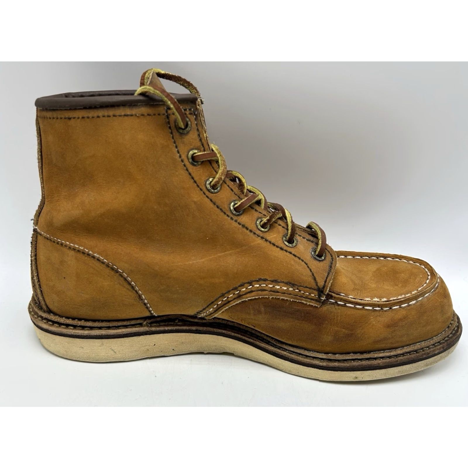 Red Wing Red Wing Shoes Boot Moc Toe 1907 Mens 11 Leather Lace Up USA Brown Solid Mile USA Classic Work & Safety Size US 11 / EU 44 - 2 Thumbnail