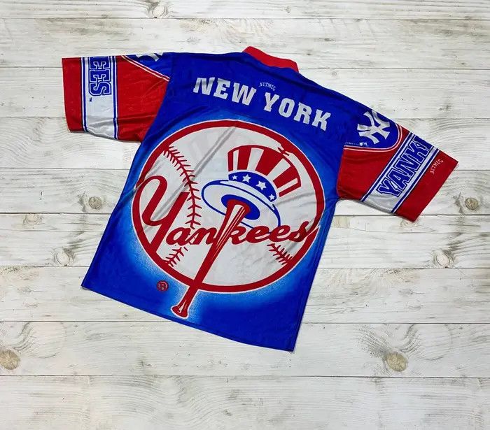 New York Yankees Nutmeg New York Yankees 1995 MLB Shirt Jersey All Overprint Size US M / EU 48-50 / 2 - 16 Thumbnail