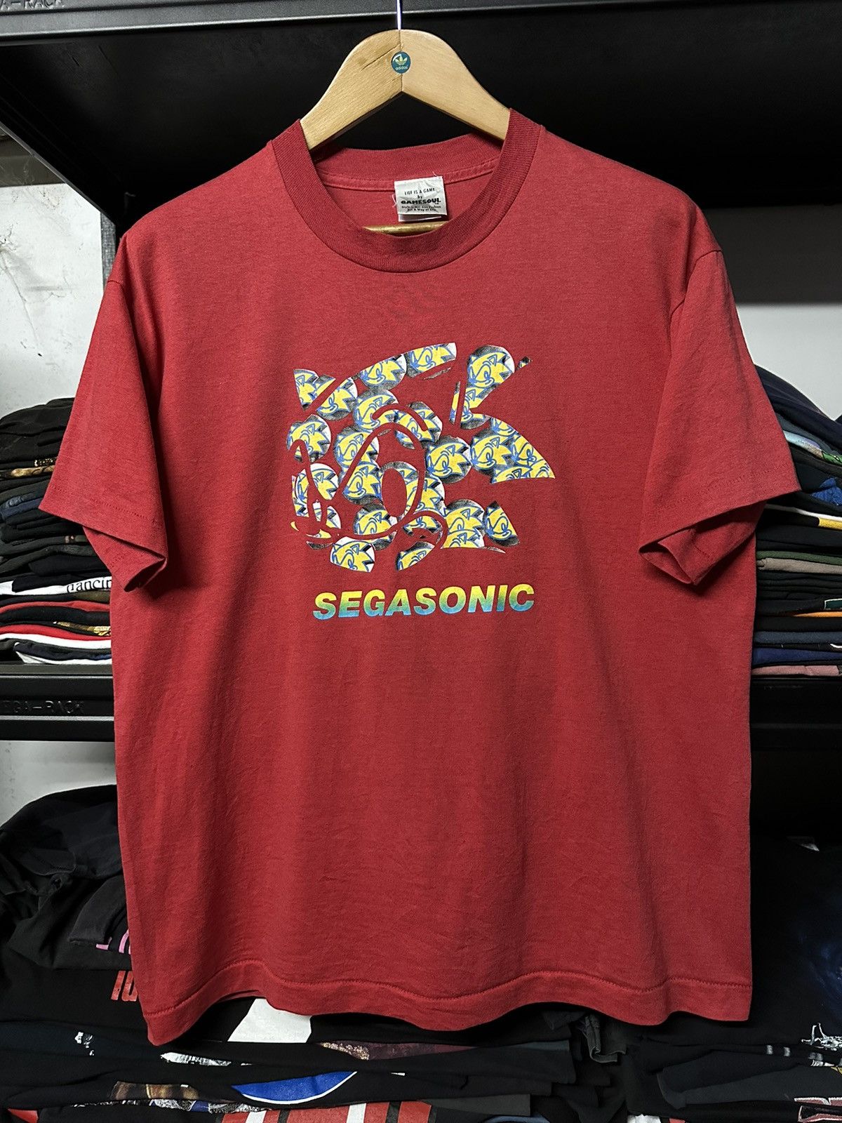 Vintage 90s Gamesoul Sega Sonic Single Stitch Faded Tee