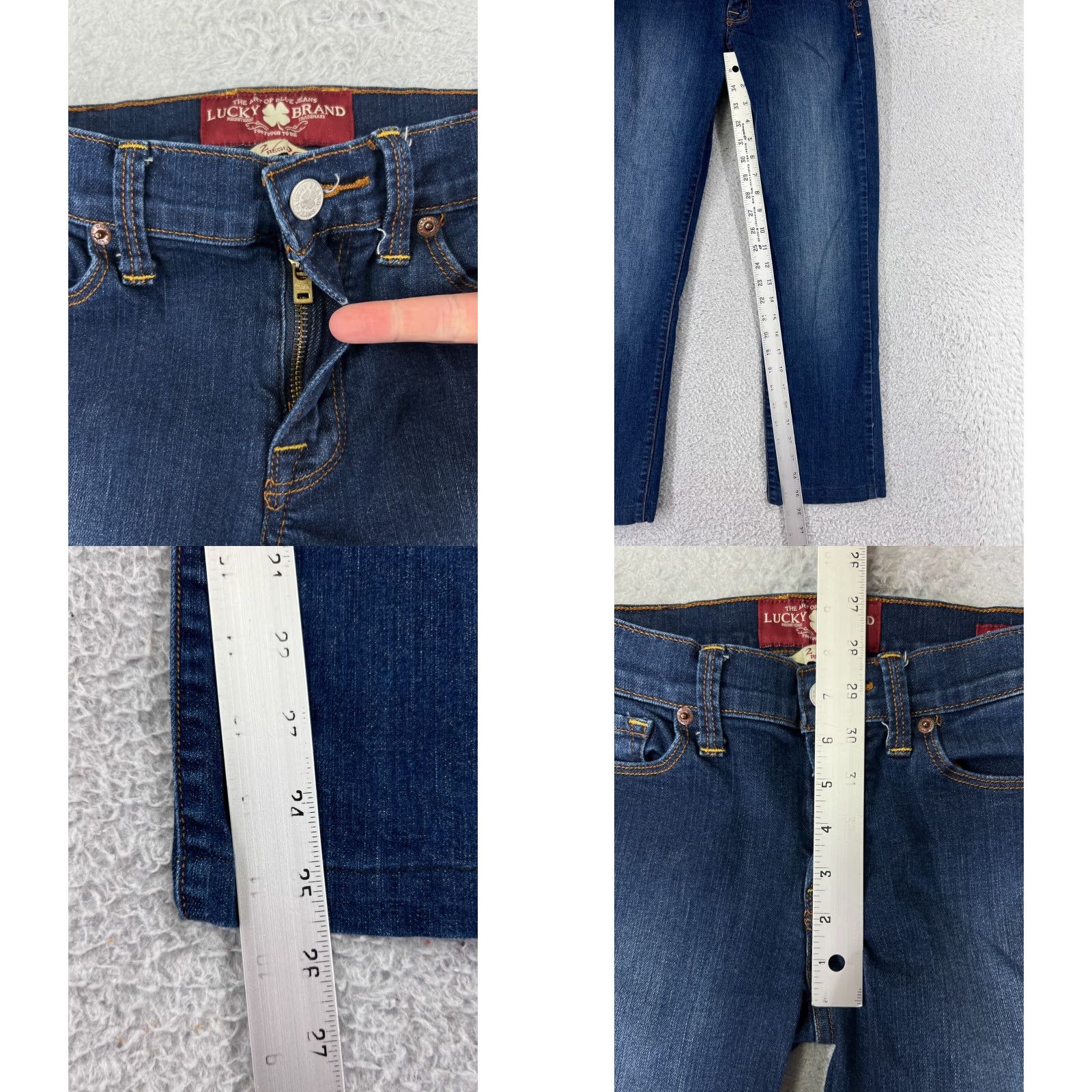 Lucky Brand Lucky Brand Jeans Women's Blue Denim Straight Pants 2 Low Rise Cotton Blend 5-Pocket Size 26" / US 2 / IT 38 - 8 Thumbnail