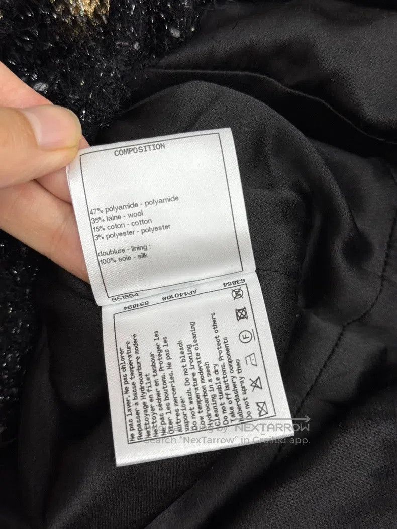 Chanel Chanel Autumn and Winter Handicraft Workshop Black Silver Size S / US 4 / IT 40 - 6 Thumbnail