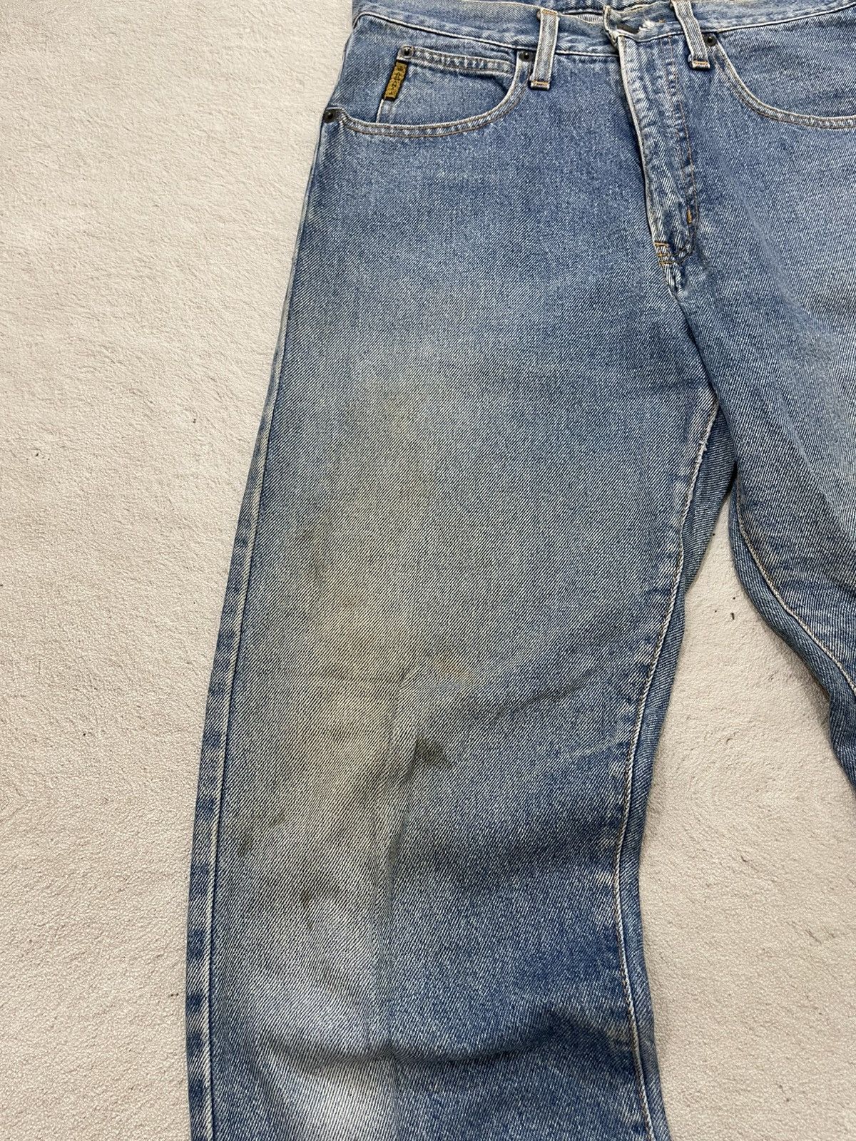 Japanese Brand 2000s Armani Mudwash Jeans Slim Fit Y2K Size US 30 / EU 46 - 4 Thumbnail