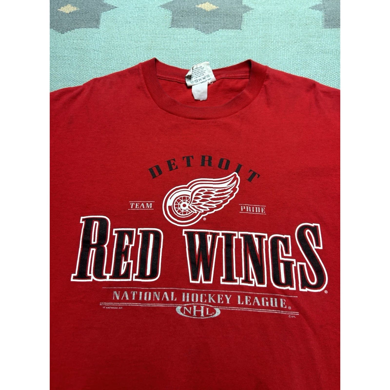 Lee VINTAGE 90s Detroit Red Wings NHL Hockey Lee Sport T-Shirt Men XL Red Size US XL / EU 56 / 4 - 4 Thumbnail