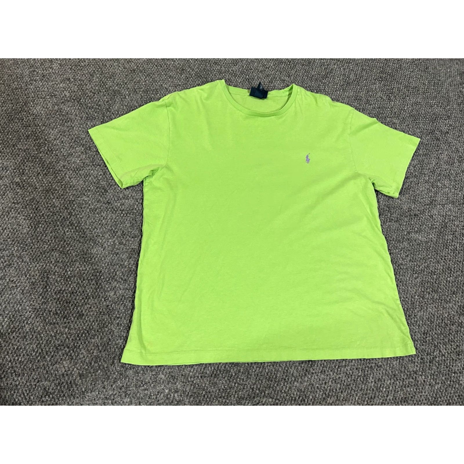 Polo Ralph Lauren Polo Ralph Lauren T Shirt Mens L Green Solid Classic Fit Crew Neck Short Sleeve Polo Ralph Lauren Logo All Seasons Vintage No Size US L / EU 52-54 / 3 - 2 Thumbnail