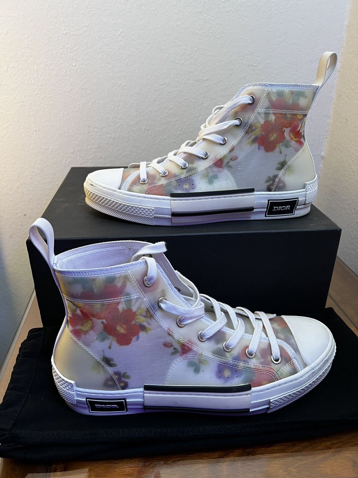 Dior B23 Oblique Floral High Top Sneaker