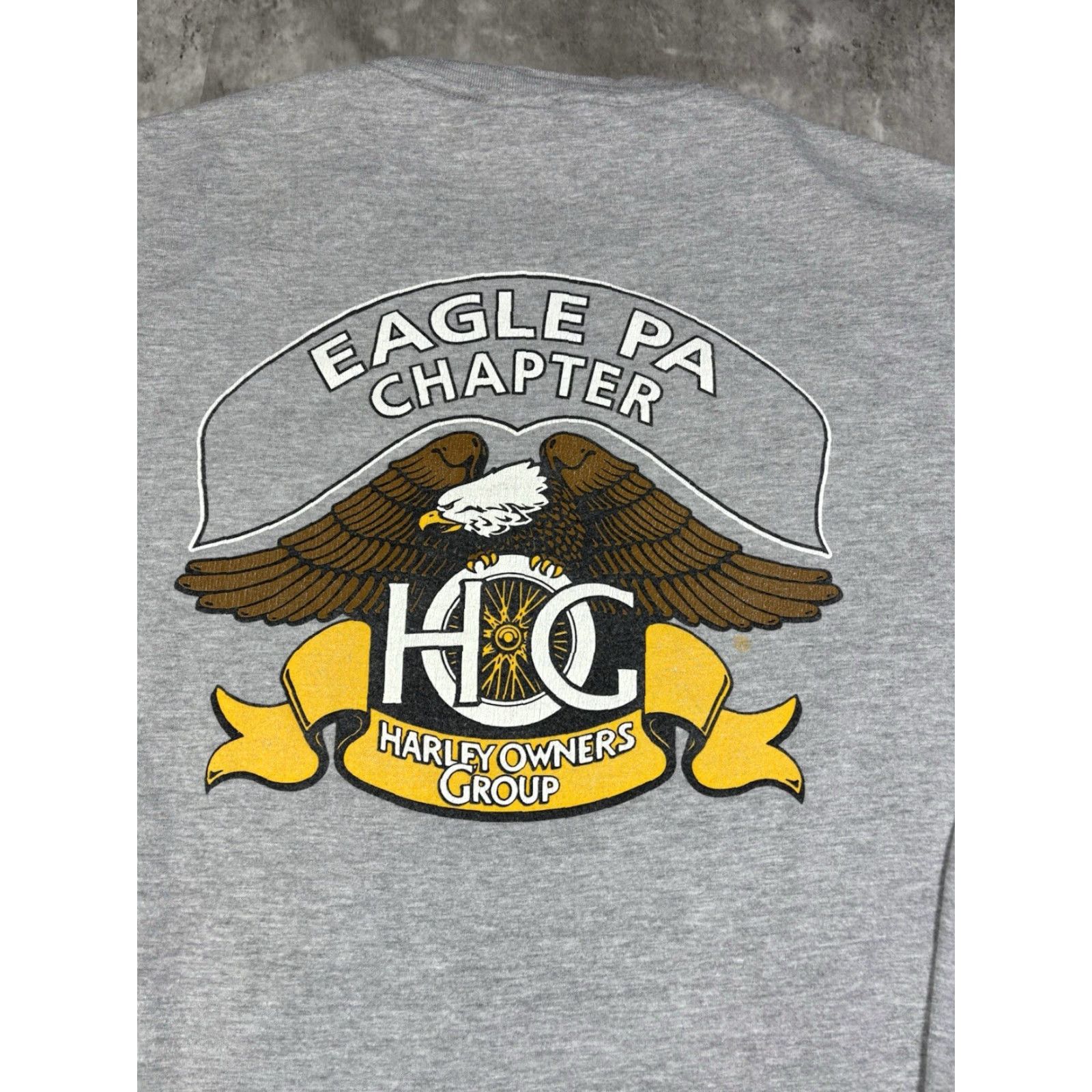 Harley Davidson VINTAGE Harley-Davidson T-Shirt Long Sleeve Biker 90s Gray L Men Crew Neck Cotton Graphic Print Size US L / EU 52-54 / 3 - 2 Thumbnail
