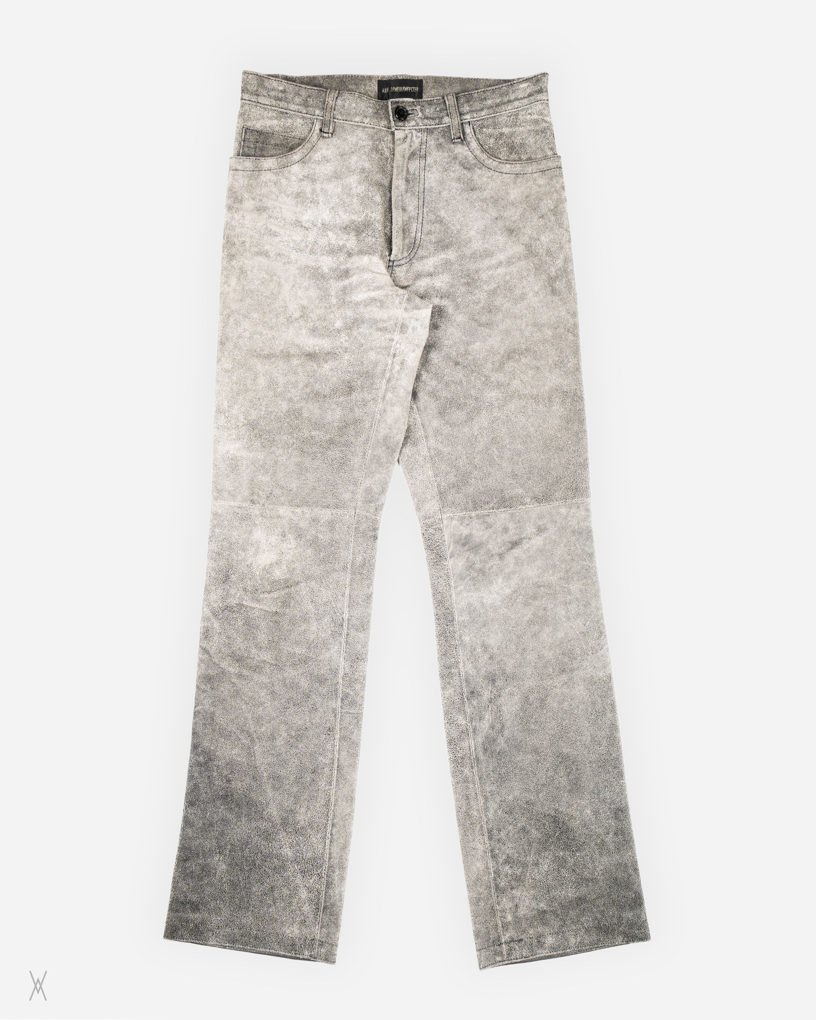 Ann Demeulemeester Ann Demeulemeester Distressed Leather Pants Size US 30 / EU 46 - 1 Thumbnail