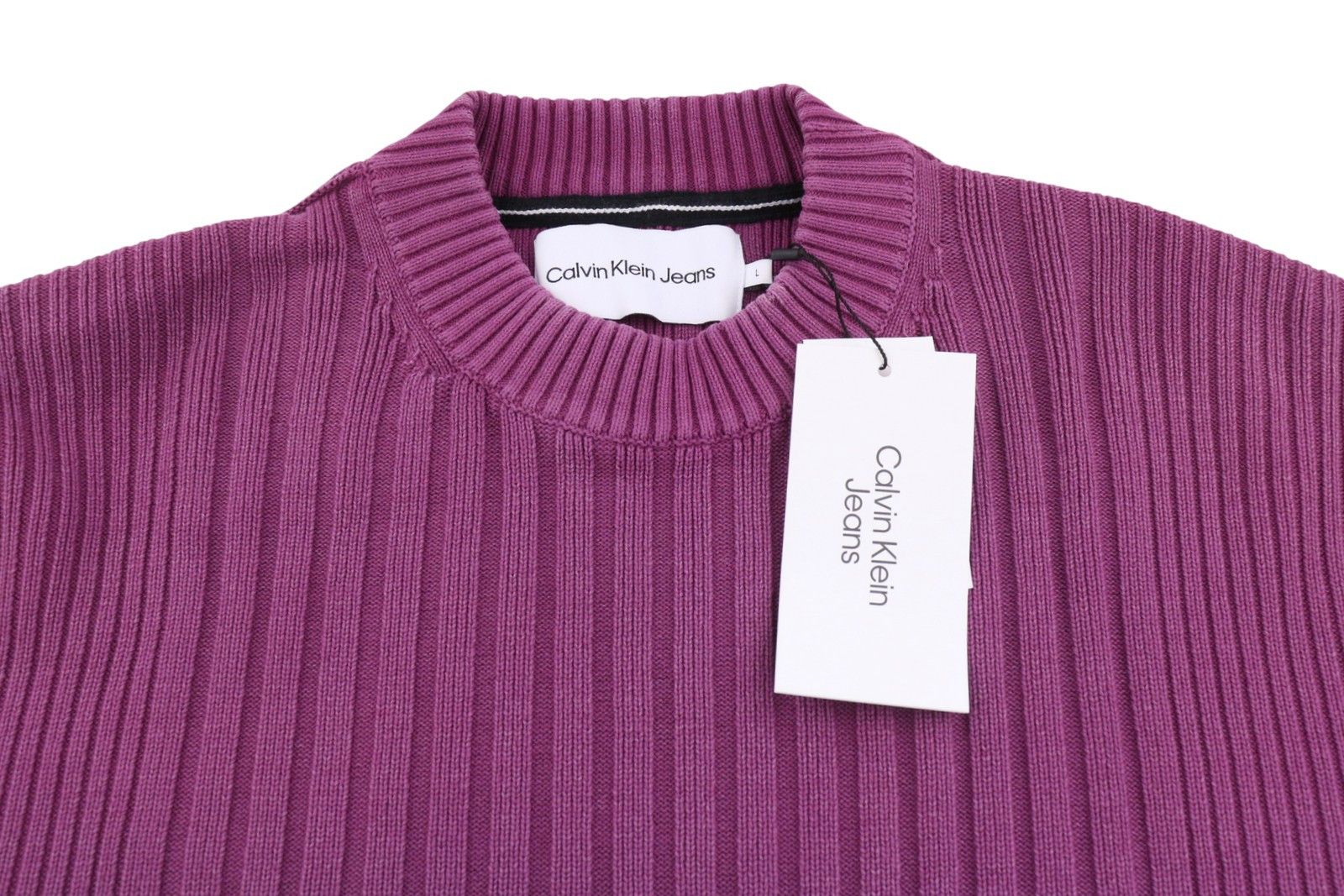 Calvin Klein L Purple Faded Mock Neck Stretch Pullover 87434 Size US L / EU 52-54 / 3 - 5 Thumbnail