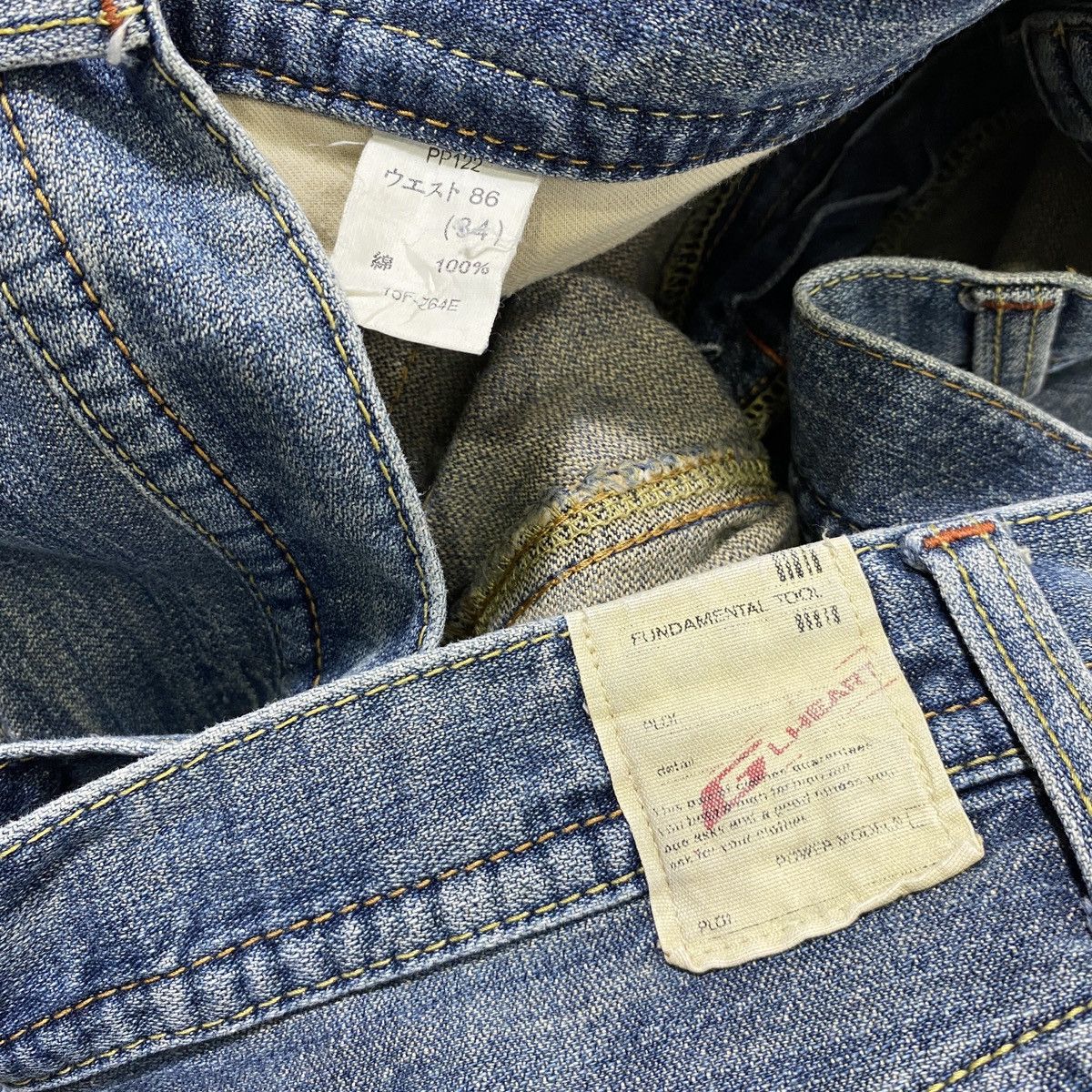 If Six Was Nine × Japanese Brand × Le Grande Bleu (L.G.B.) Vintage GL Heart Distressed Denim Pants Size US 36 / EU 52 - 7 Thumbnail