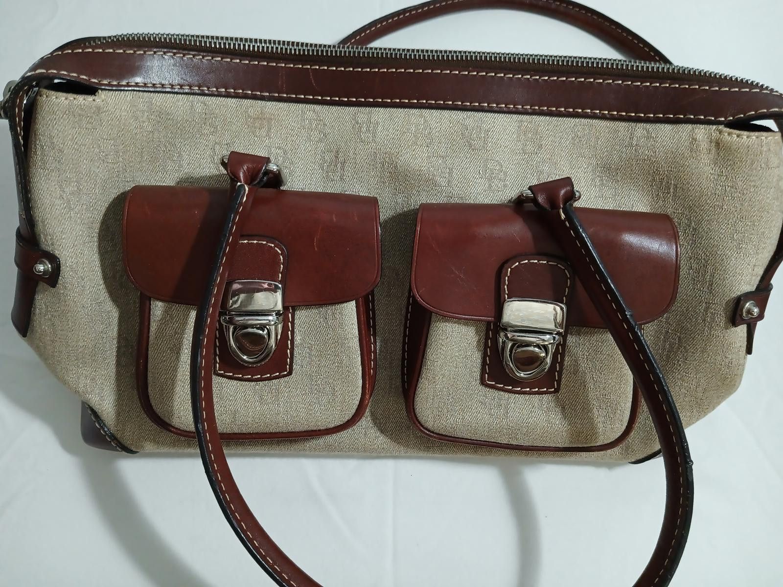 Dooney & Bourke Classic Brown and Beige Handbag Doone and Bourke Size ONE SIZE - 2 Thumbnail