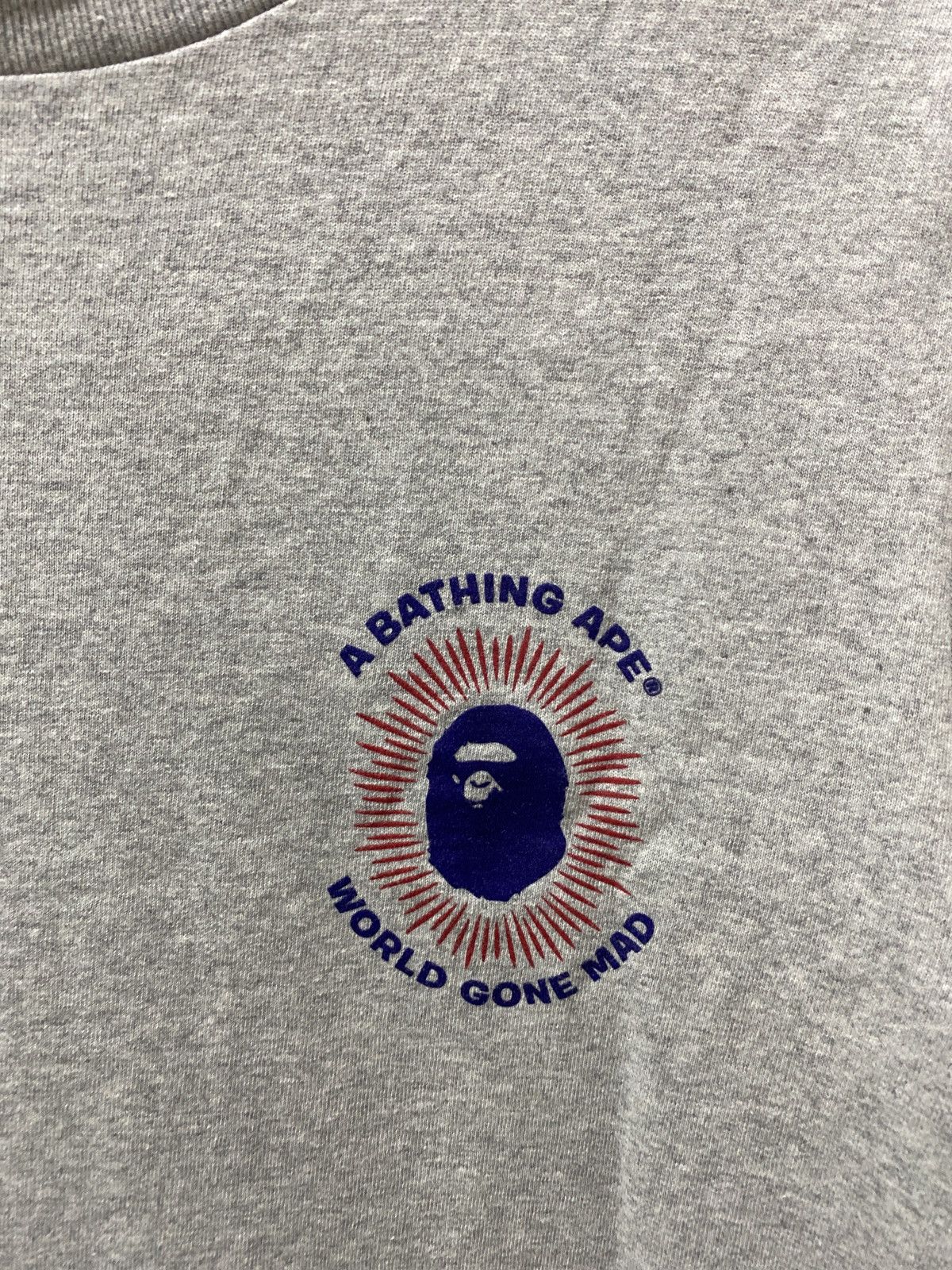 Bape A Bathing Ape BAPE "Ape Shall Never Kill" Tee - Grey Size US S / EU 44-46 / 1 - 3 Thumbnail