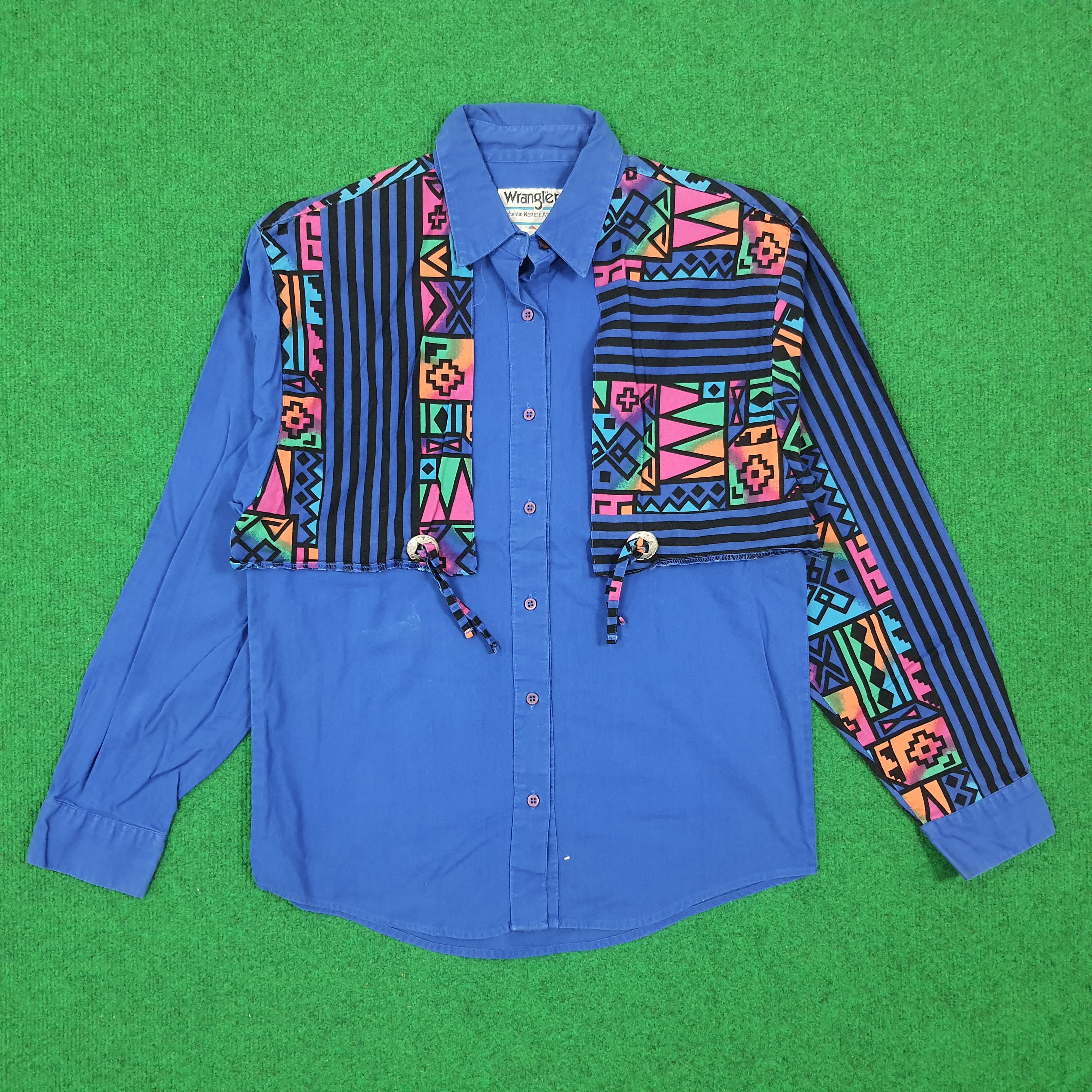 Vintage × Wrangler Vintage Wrangler America Style Rare Design Shirt Size US S / EU 44-46 / 1 - 1 Thumbnail