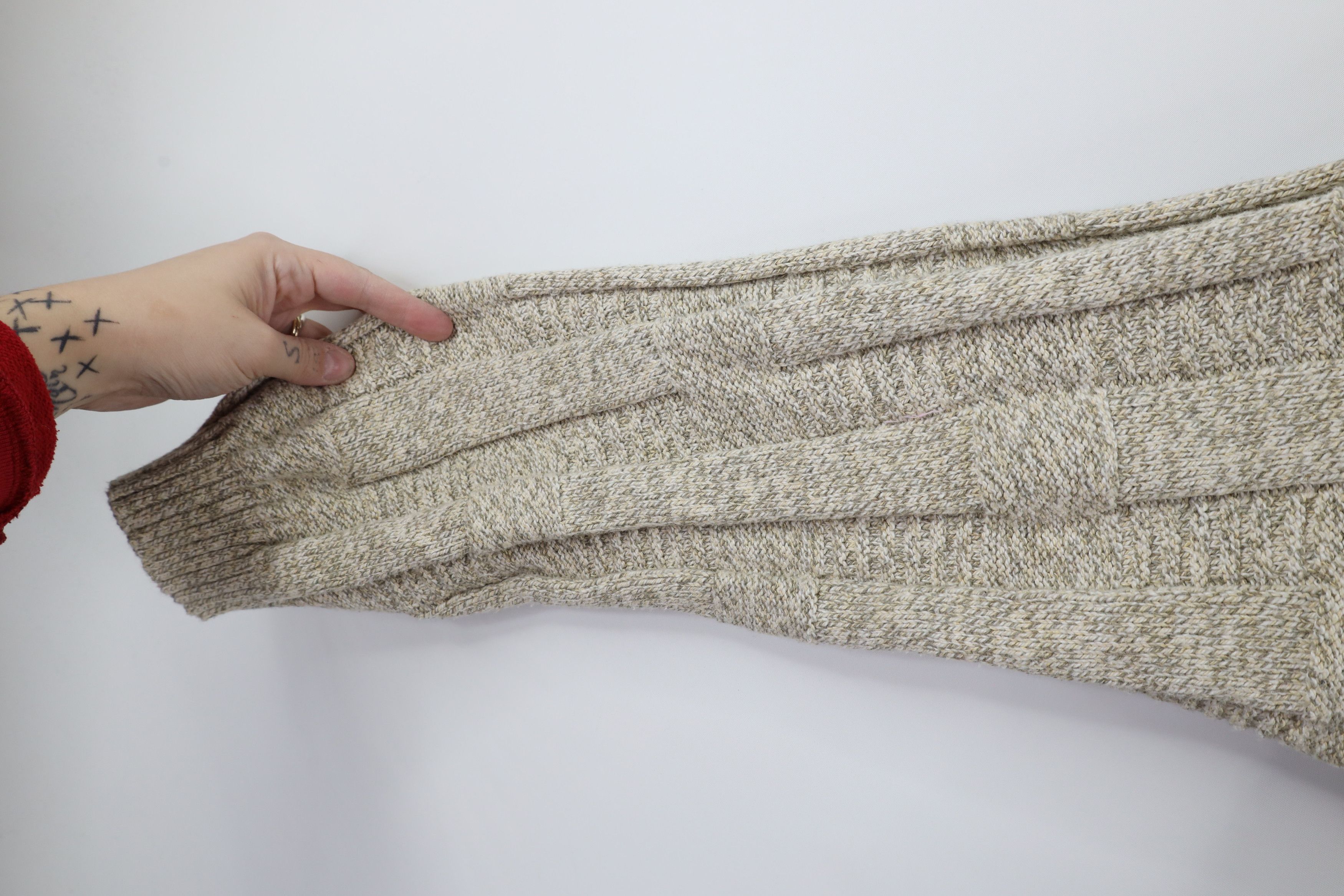 Vintage Vintage 90s Streetwear Cross Weave Knit Dad Sweater USA Size US XL / EU 56 / 4 - 5 Thumbnail