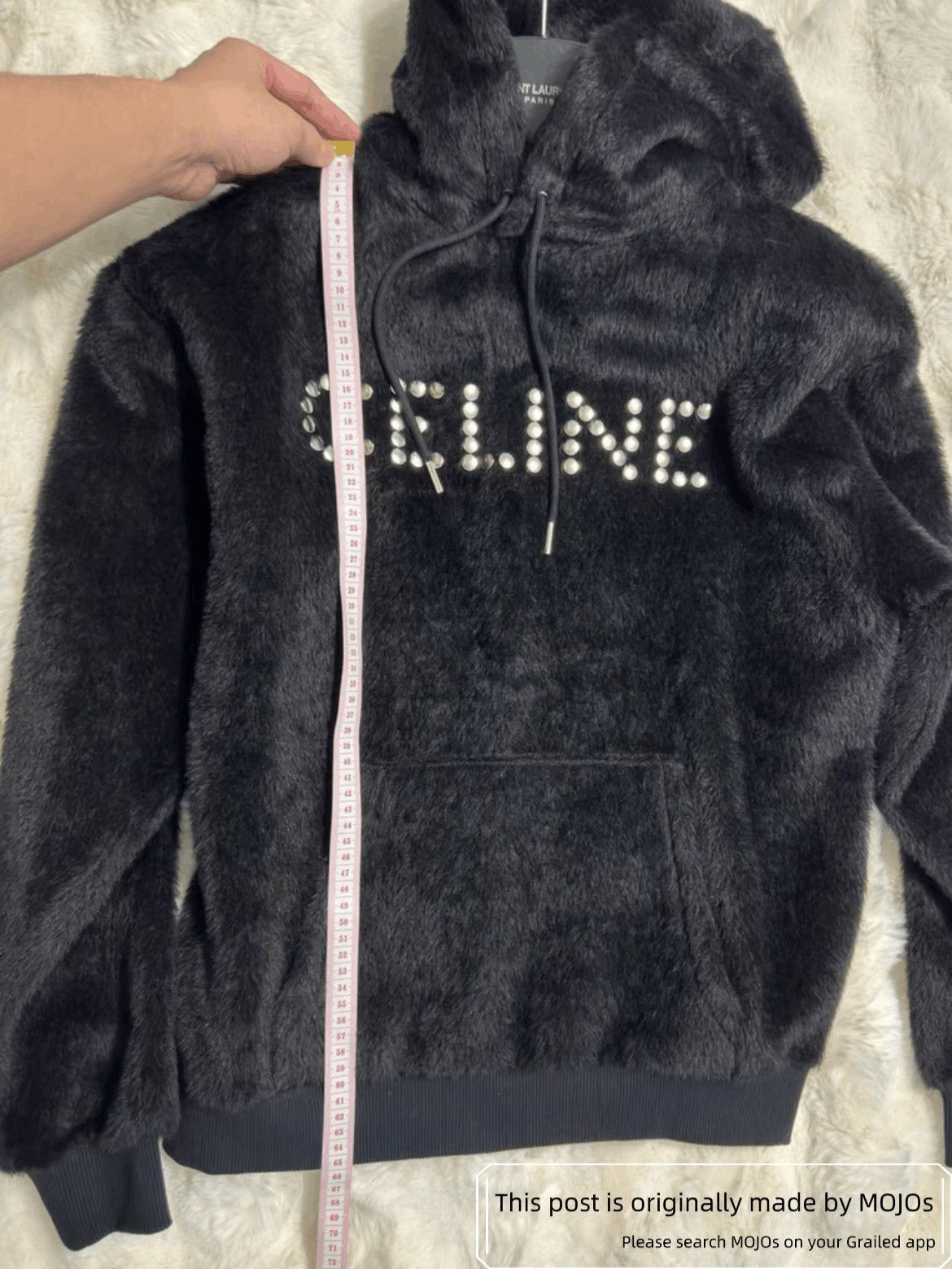 Celine Celine Rivet Logo Fur Hoodie Size US XS / EU 42 / 0 - 5 Thumbnail